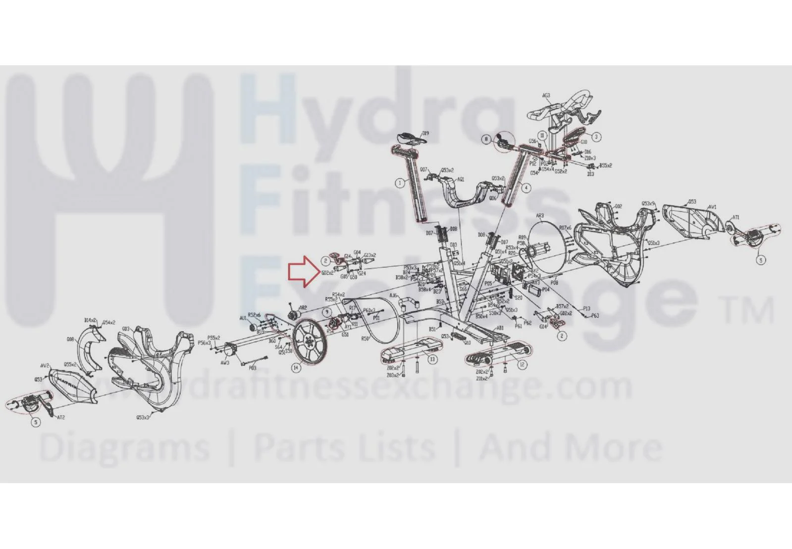 Matrix Fitness Stationary Bike Handlebar Tube Fixing Plate 1000404291 - Image 2
