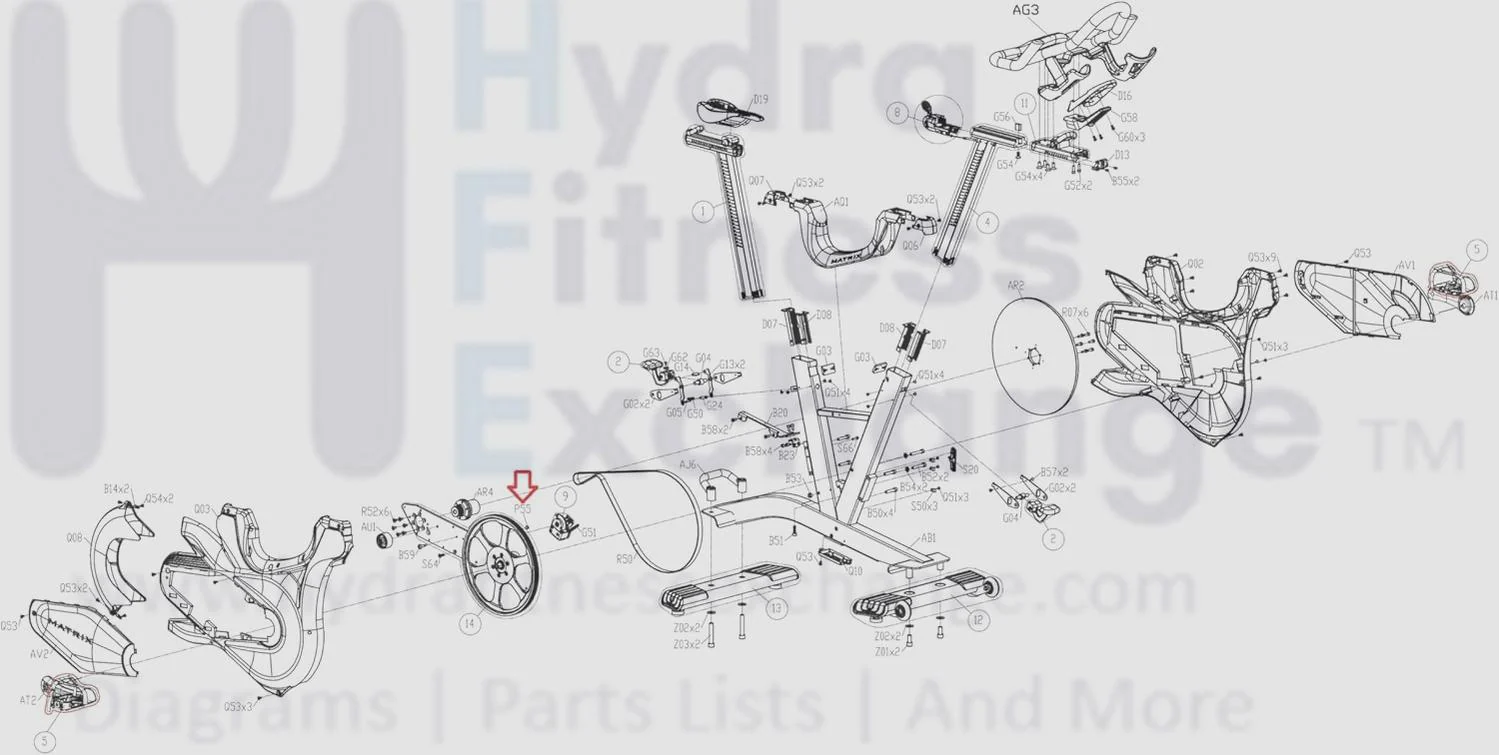Matrix Fitness Stationary Bike Magnet 10 x 5 003414-00 - Image 2