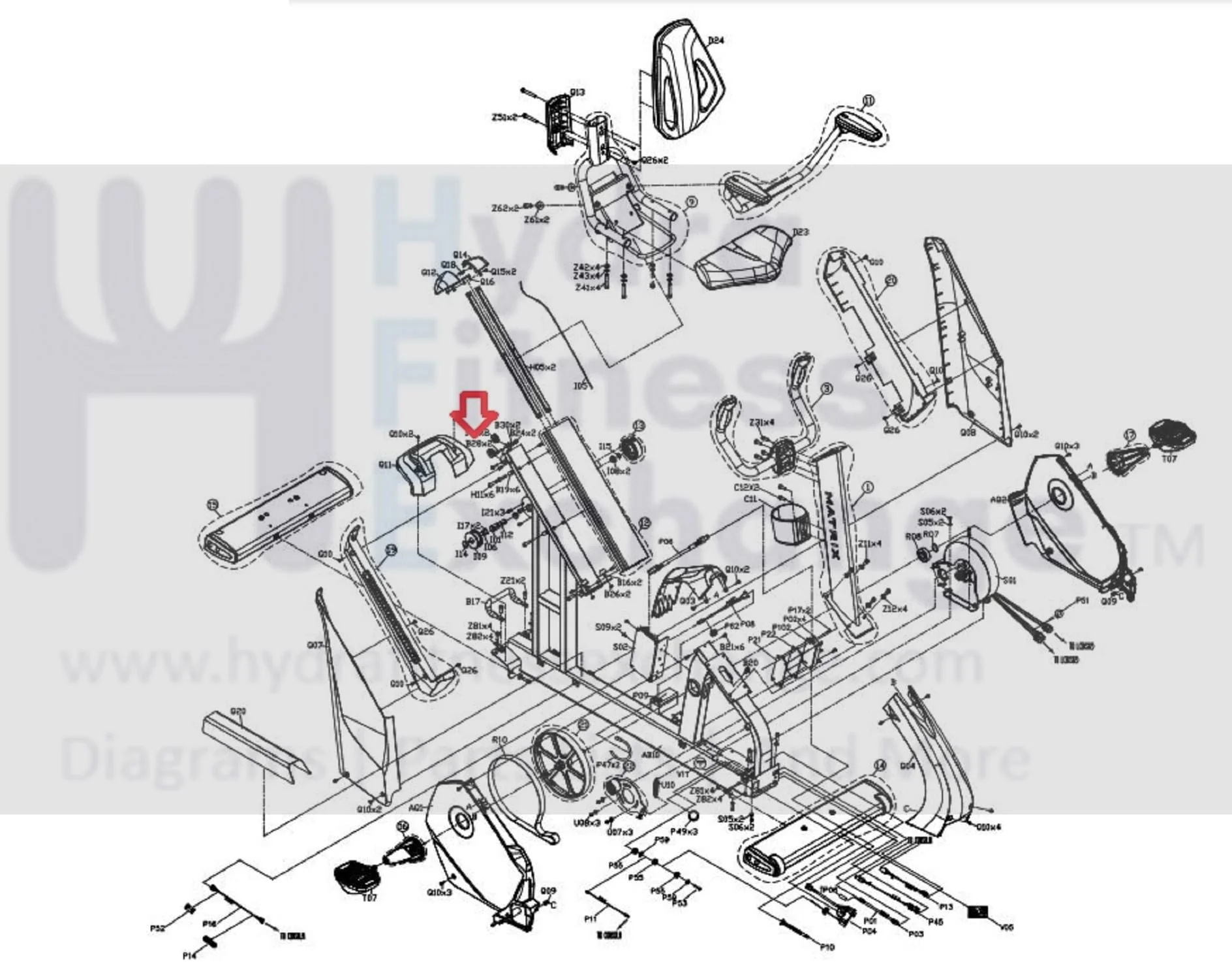 Matrix Fitness Stationary Bike Phillip Round Head Screw M6 - 1.0P x 25L 004330-00 - Image 3