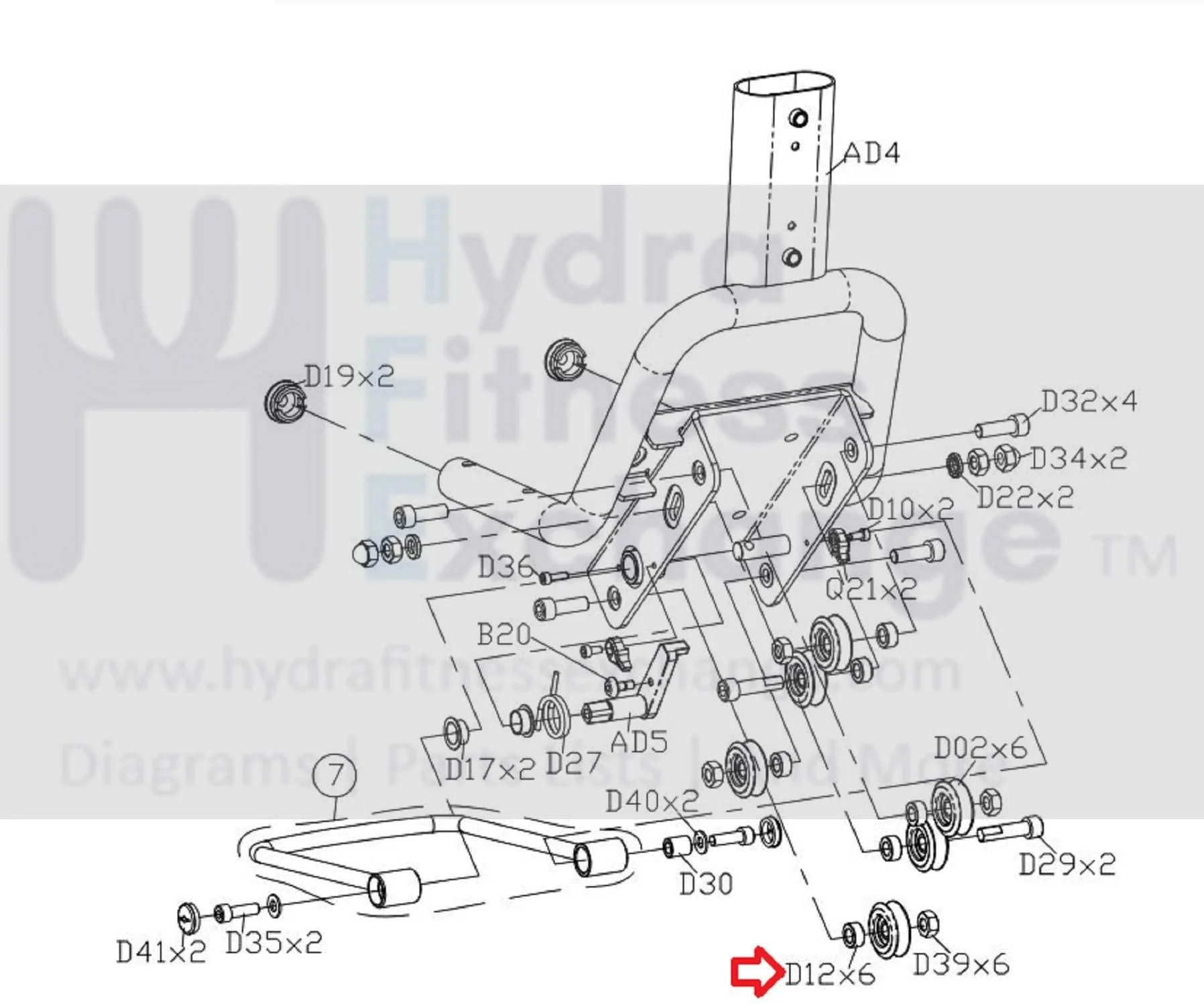 Matrix Fitness Stationary Bike POM Adjustment Roller 1000301961 - Image 3