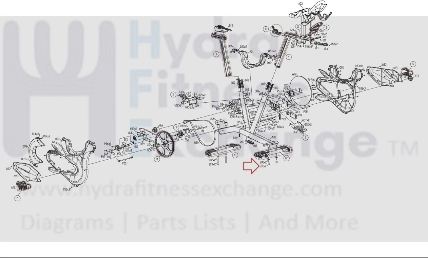 Matrix Fitness Stationary Bike Round Hex Socket Screw M12- 1.75P x 25L 004553-AB - Image 2