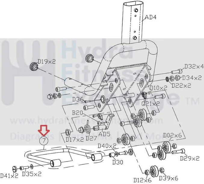 Matrix Fitness Stationary Bike Seat Side Frame Set 1000230323 - Image 2