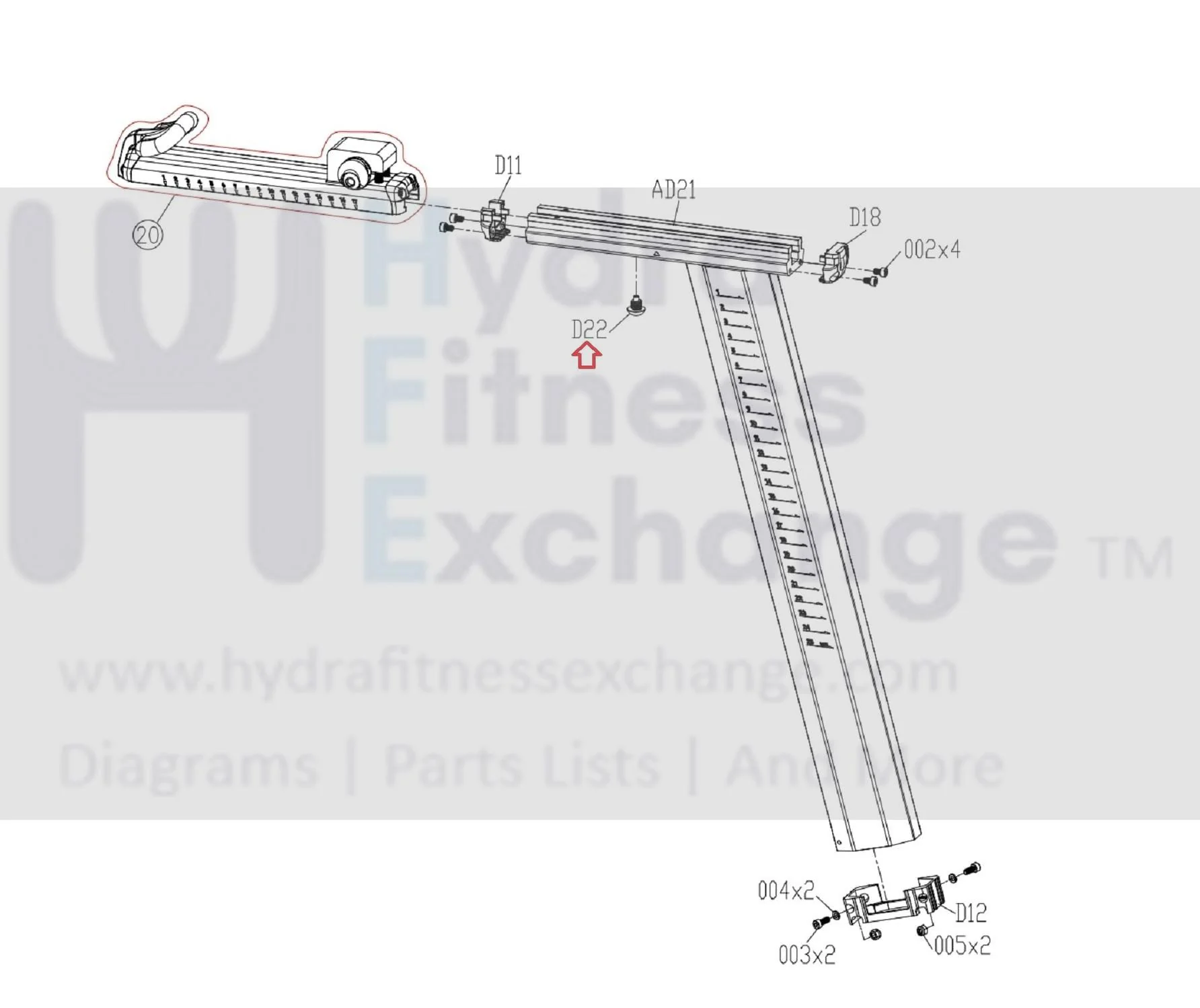 Matrix Fitness Stationary Bike Special Button Head Screw M8 - 1.25P x 10.5L 1000410377 - Image 3