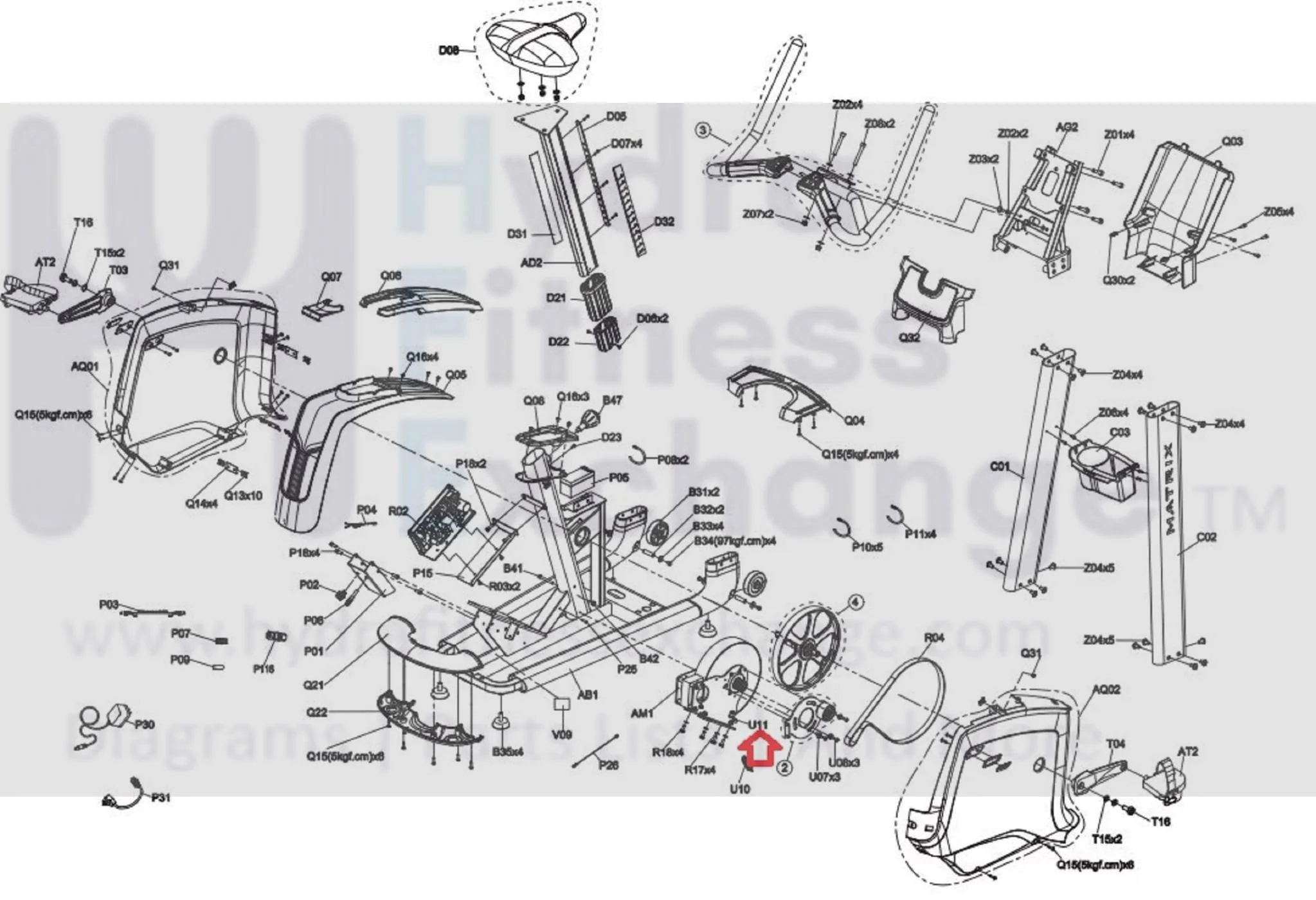 Matrix Fitness Upright Cycle Spring Fixing Plate 1000443102 - Image 2