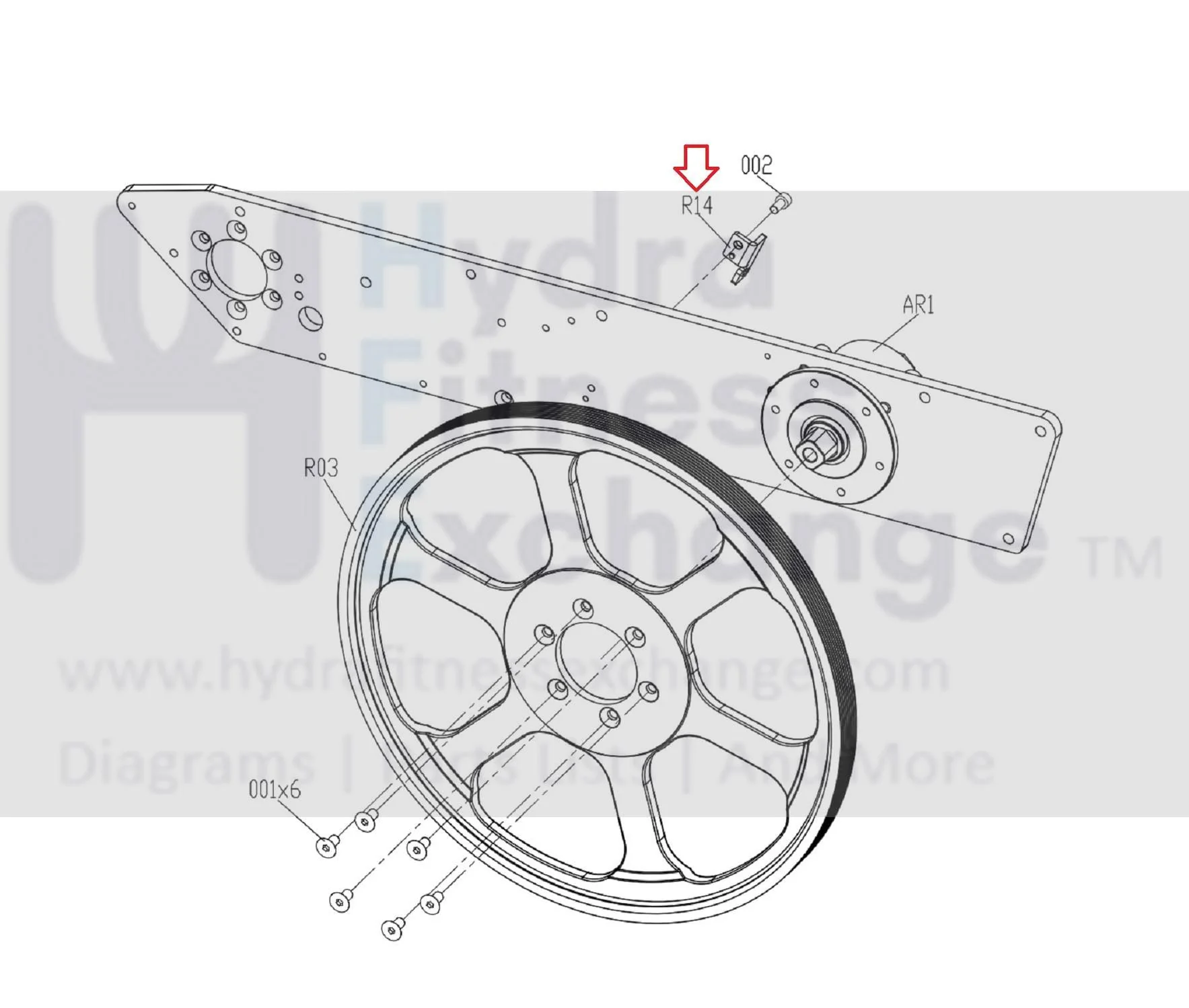 Matrix Fitness Stationary Bike Steel Rope Fixing Plate 3.0T 1000407246 - Image 3