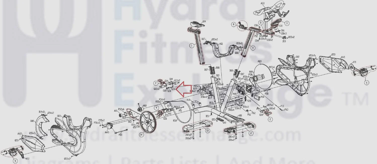 Matrix Fitness Stationary Bike White Zinc Location Pin 1000404314 - Image 2