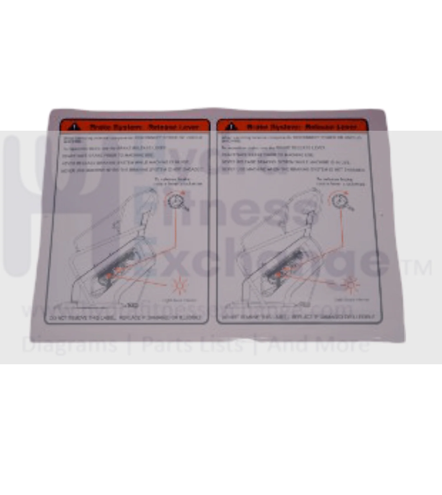 Matrix Fitness Stepper Step Operate Coated Warning Label 1000222542