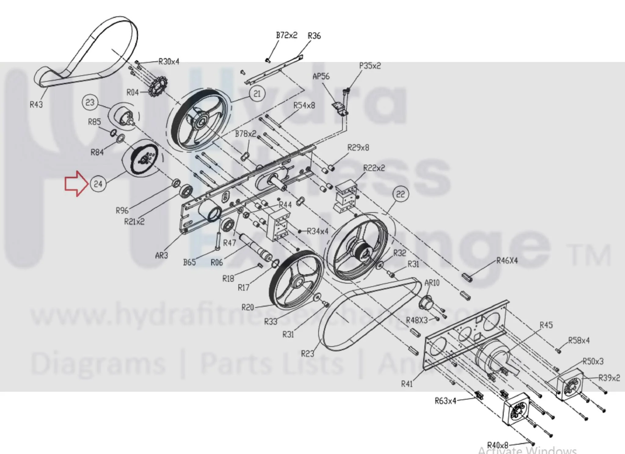 Matrix Fitness Stepper Step Poly-V Pulley Set 1000445353 - Image 3