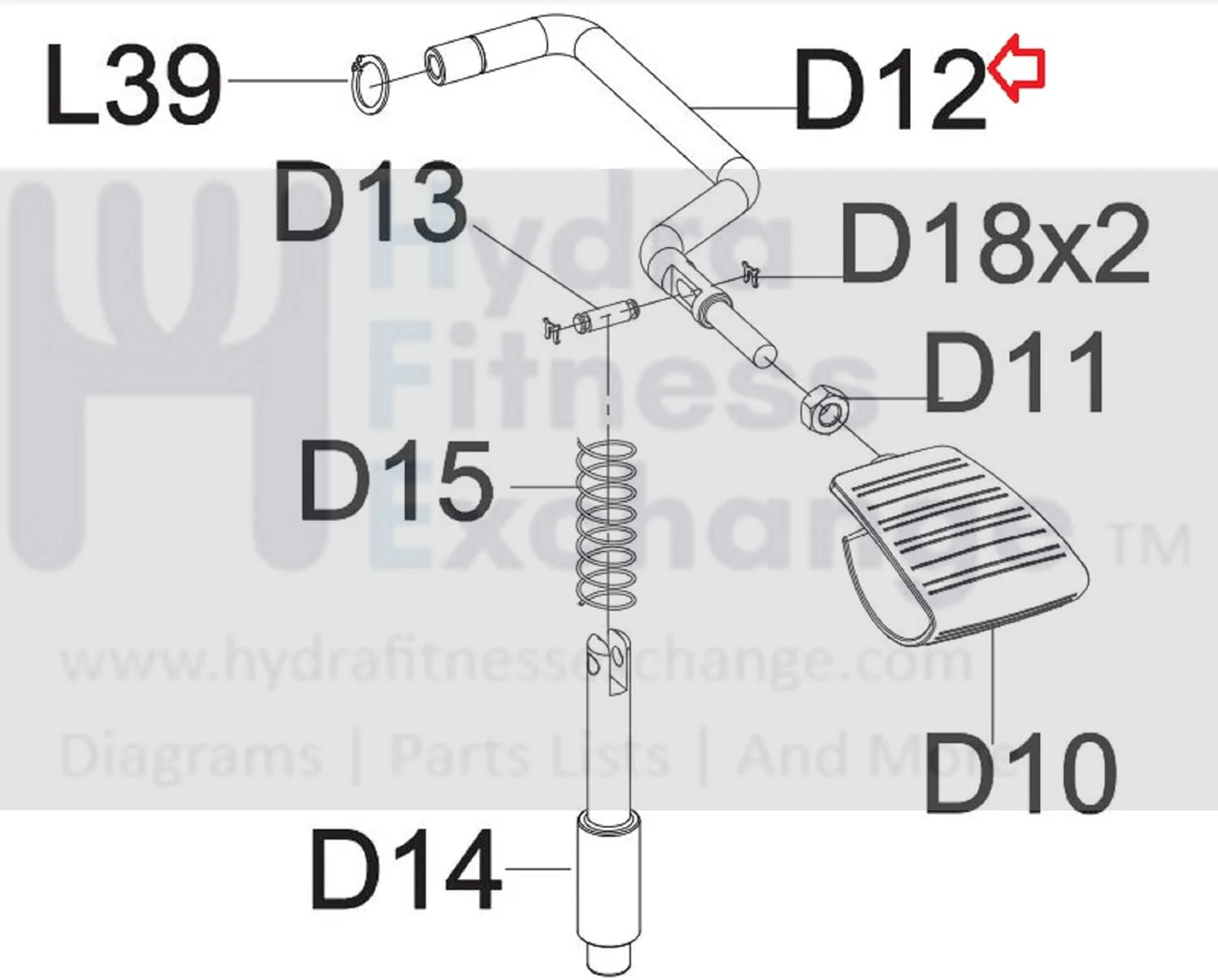 Matrix Fitness Strength System Adjustment Rod 1000102353 - Image 2