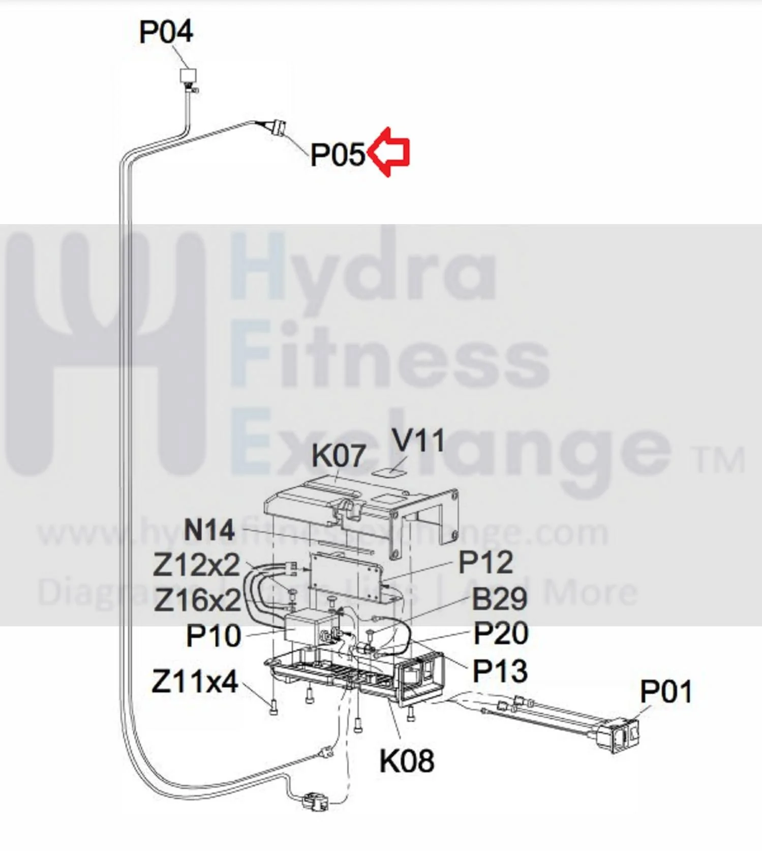 Matrix Fitness Strength System DC Power Wire 1000399109 - Image 3