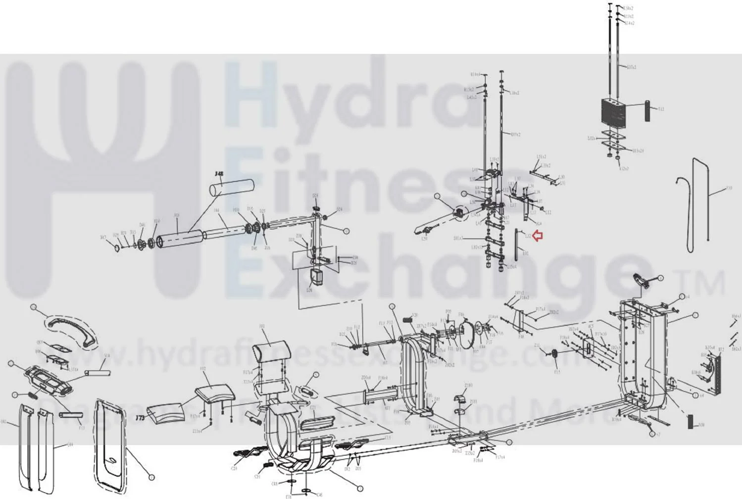 Matrix Fitness Strength System Half Moon Key 1000096023 - Image 2