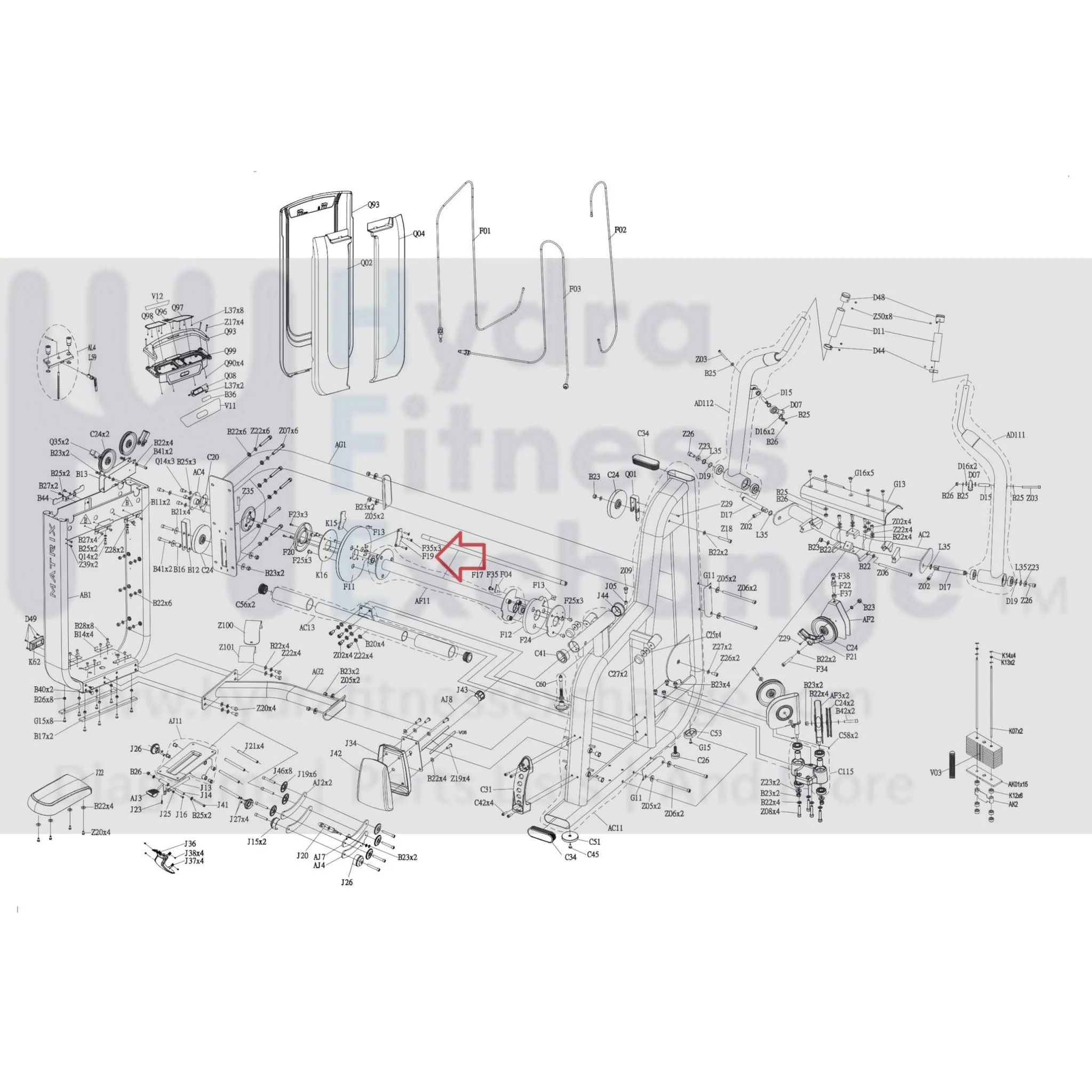 Matrix Fitness Strength System Iced Silver Fixing Plate 1000413459 - Image 3
