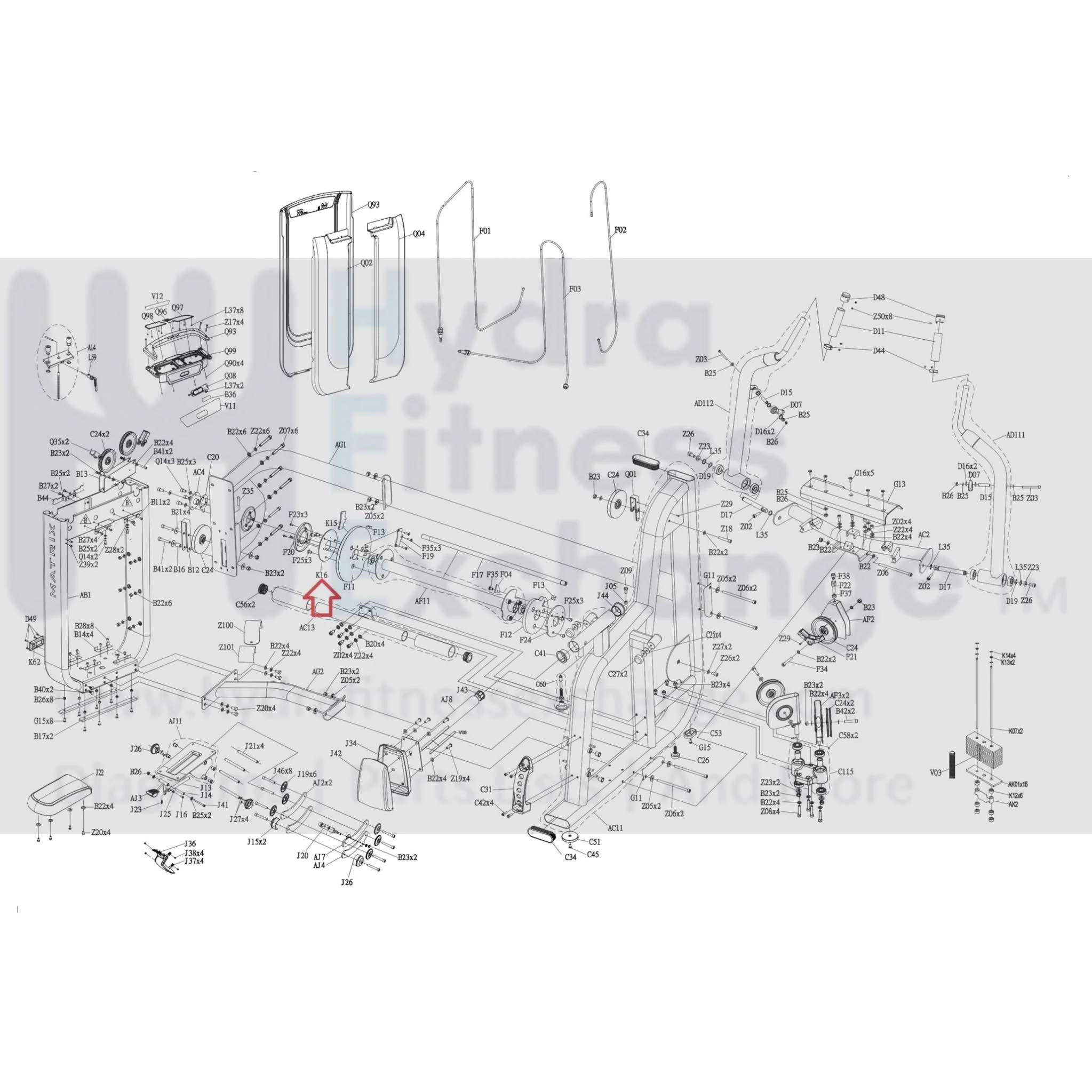 Matrix Fitness Strength System Iced Silver Fixing Plate Cam 1000413439 - Image 3
