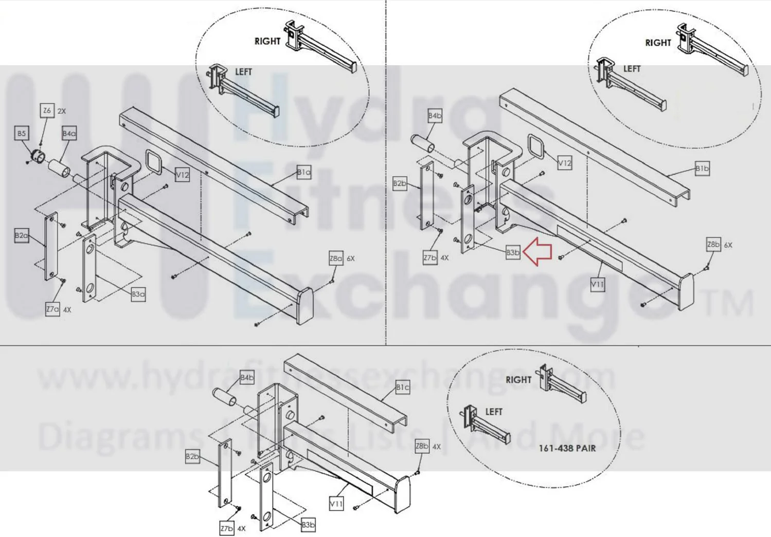 Matrix Fitness Strength System Left & Right Fat Bar J Hooks Plate 1/4" 1000313142 - Image 2