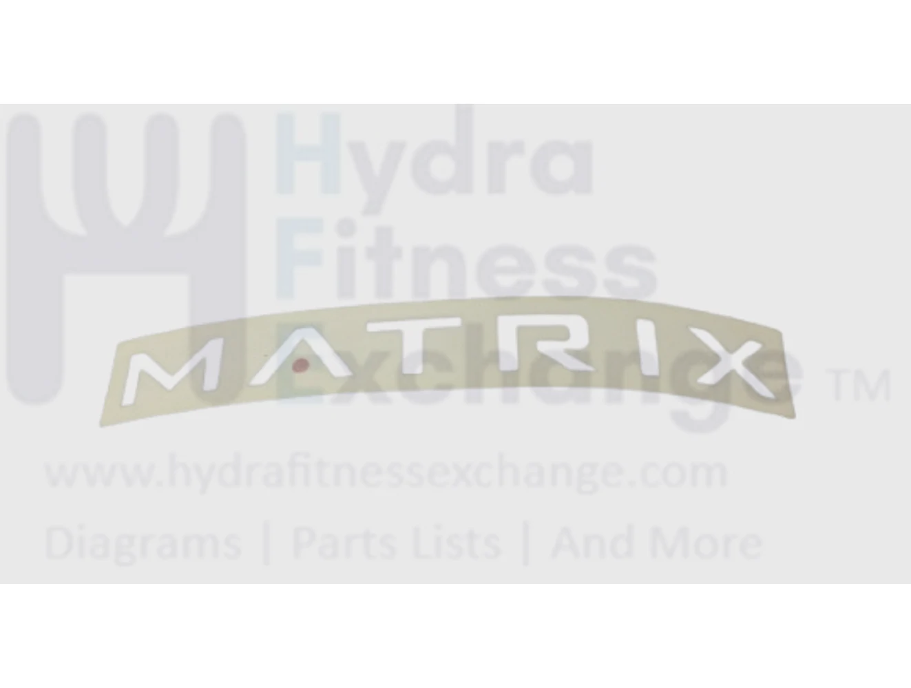 Matrix Fitness Power Rack Logo Decal 166mm 1000316282