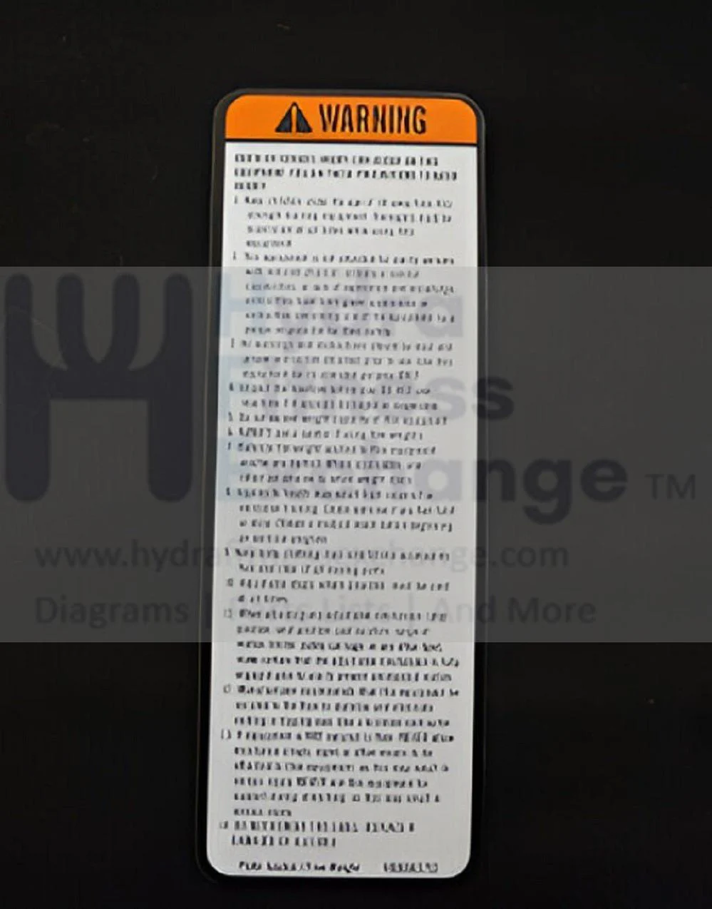 Matrix Fitness Strength System PC Frame English Warning Label 1000363753 - Image 2