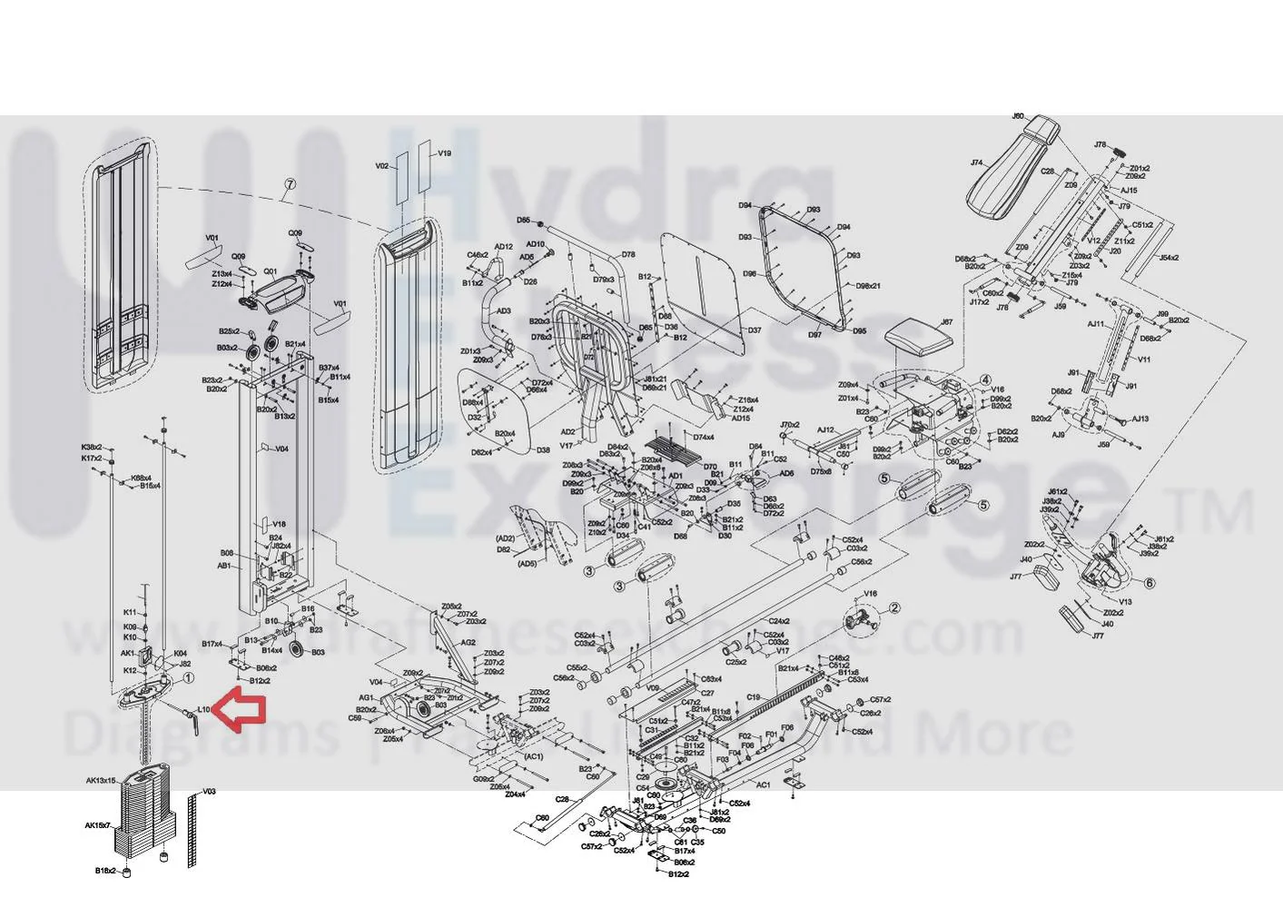 Matrix Fitness Strength System Pull Pin Set Weight Stack 1000404194 - Image 3