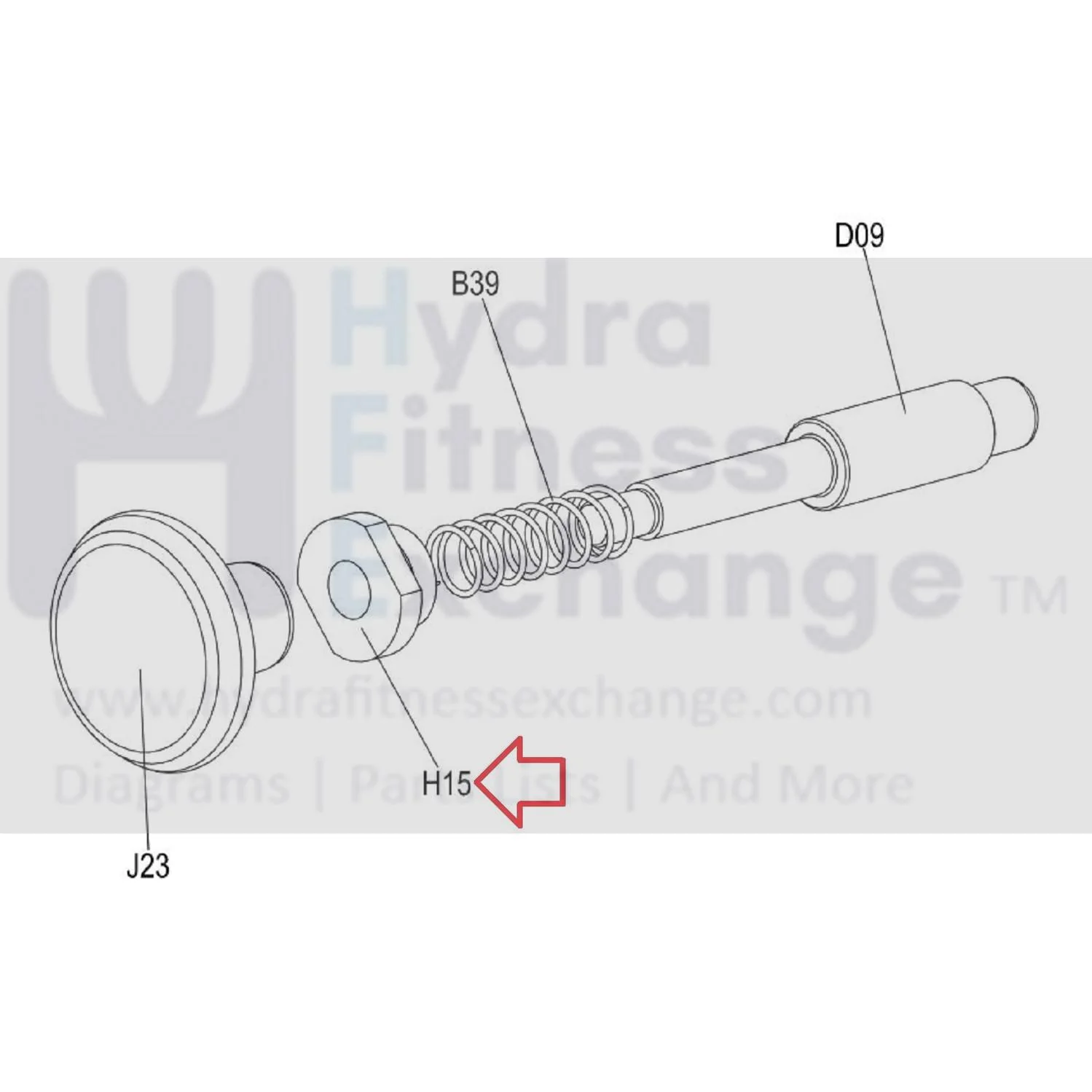Matrix Fitness Strength System Pull Pin Stopper Block 1000102675 - Image 3