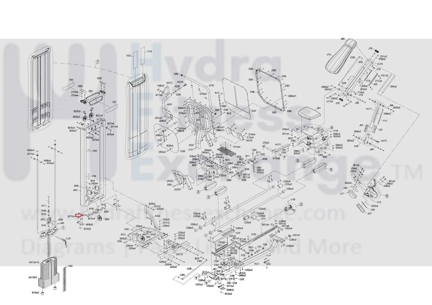 Matrix Fitness Strength System Screw M10-1.5P x 55L 1000108796 - Image 2