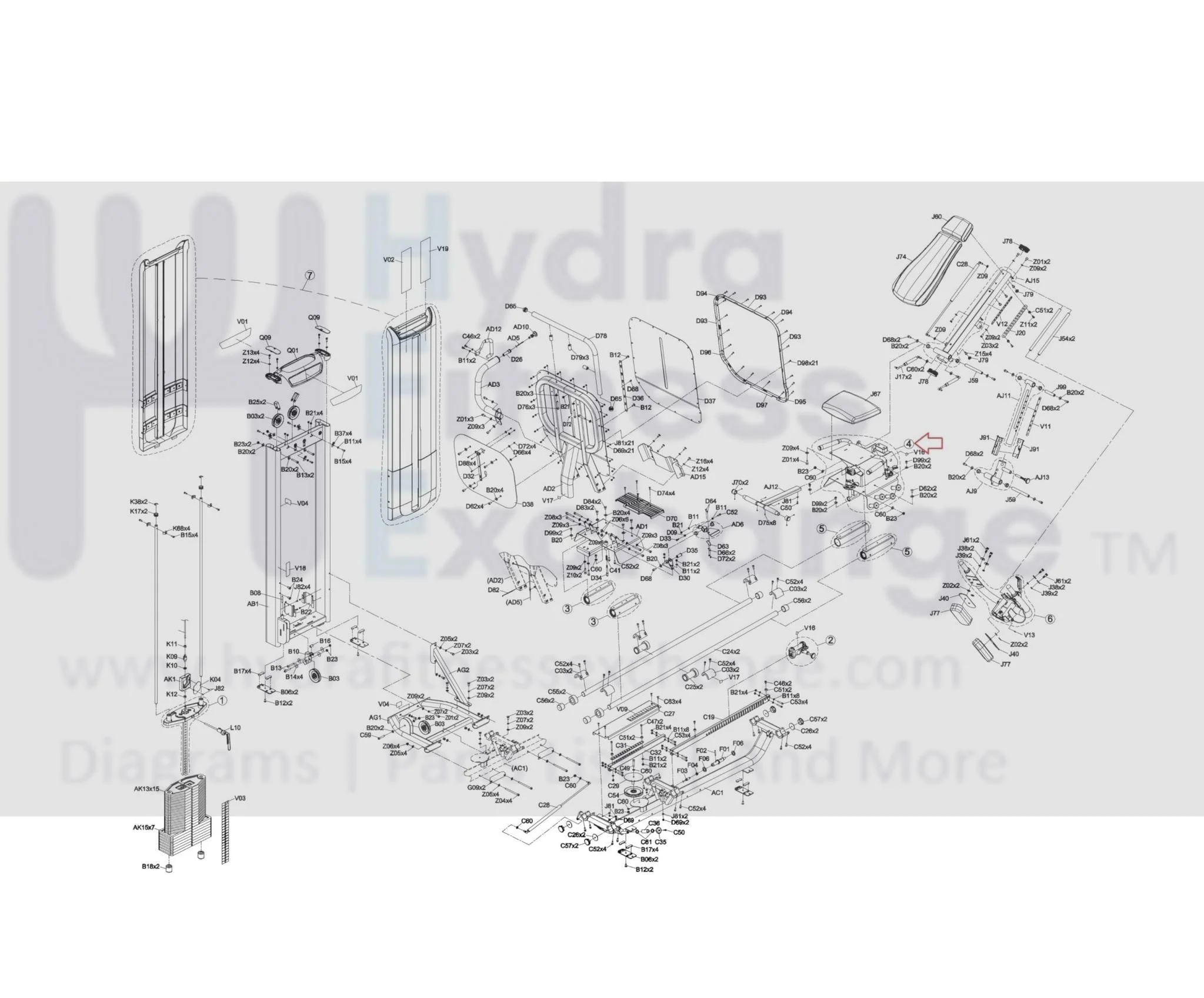 Matrix Fitness Strength System Slide Frame Set Assembly Iced Silver 1000420563 - Image 3