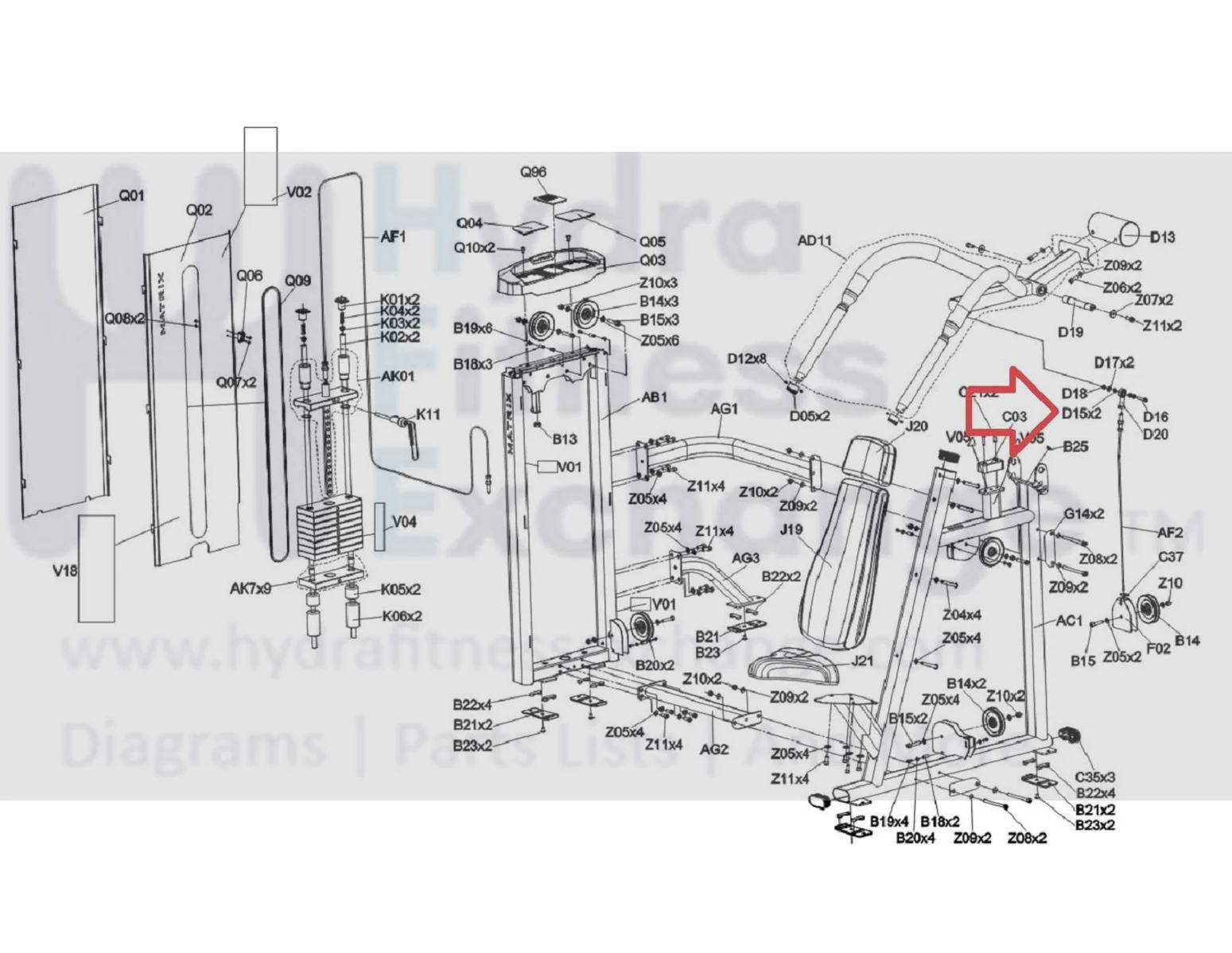 Matrix Fitness Strength System Space Mass Mast Bearing 1000113066 - Image 4