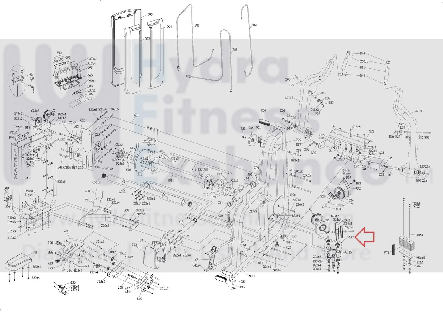 Matrix Fitness Strength System Spring Pin Diam.x 3.0 x 14L 1000307771 - Image 2