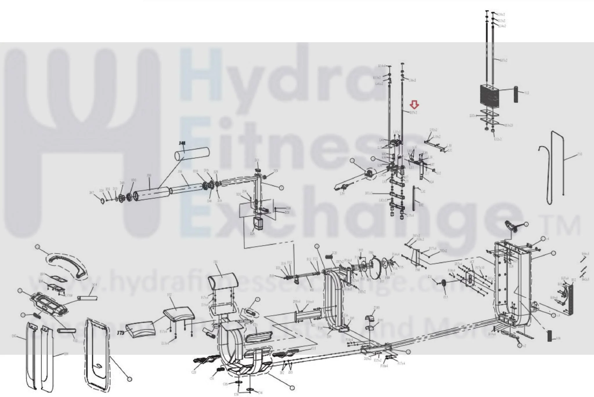 Matrix Fitness Strength System Weight plate Guide Rod 1000200981 - Image 2