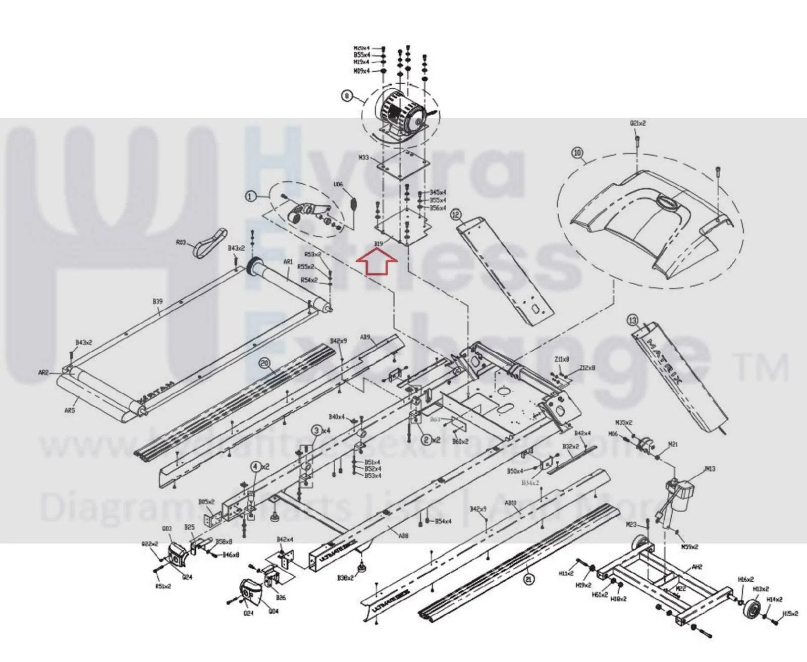 Matrix Fitness T3x-03 T3xe T1x T1xe Treadmill Motor Fix Plate 0000088967 - Image 2