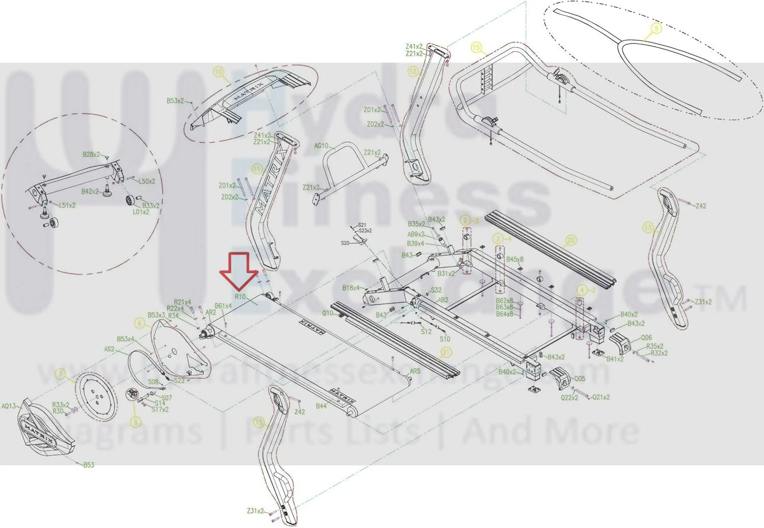 Matrix Fitness TM529 Treadmill OEM Walking Running Belt Treadbelt 015861-DA - Image 6
