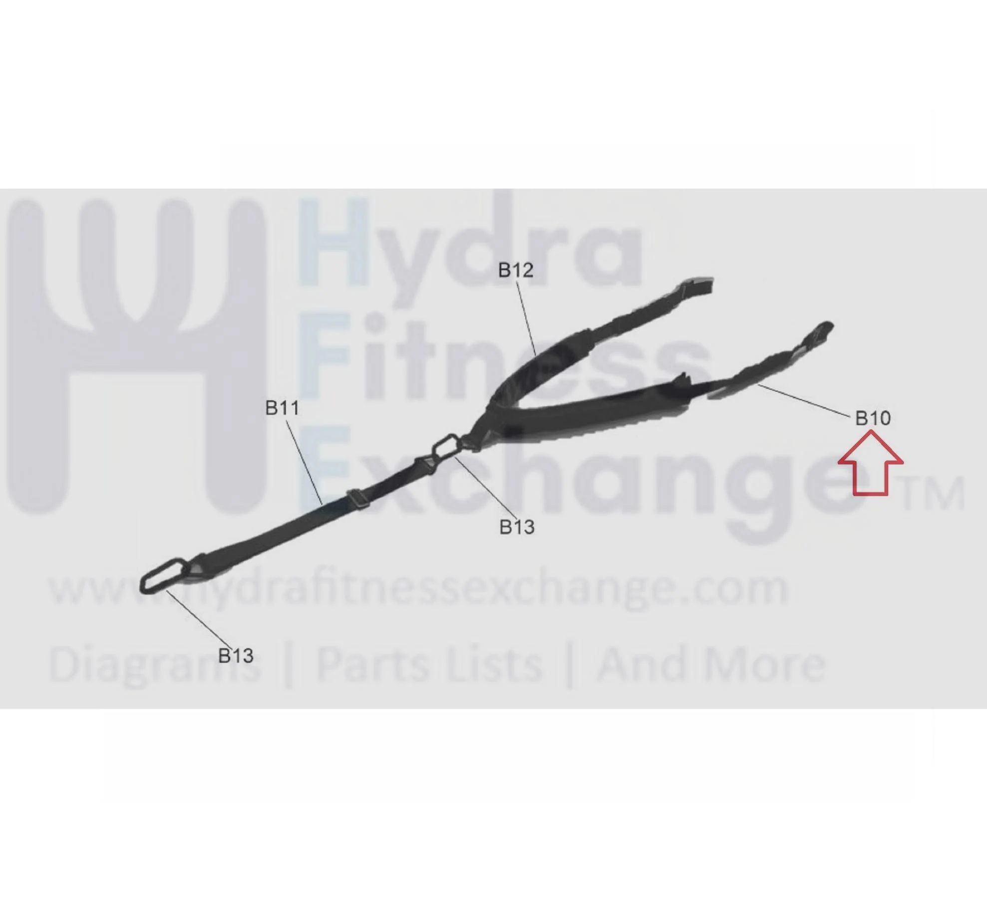 Matrix Fitness TM529 Treadmill Rear Seat Belt 1000403759 - Image 3