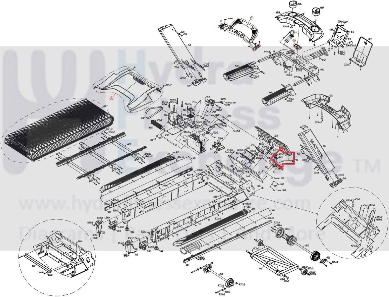 Matrix Fitness Treadmill BS Connect Wire 1000439037 - Image 2