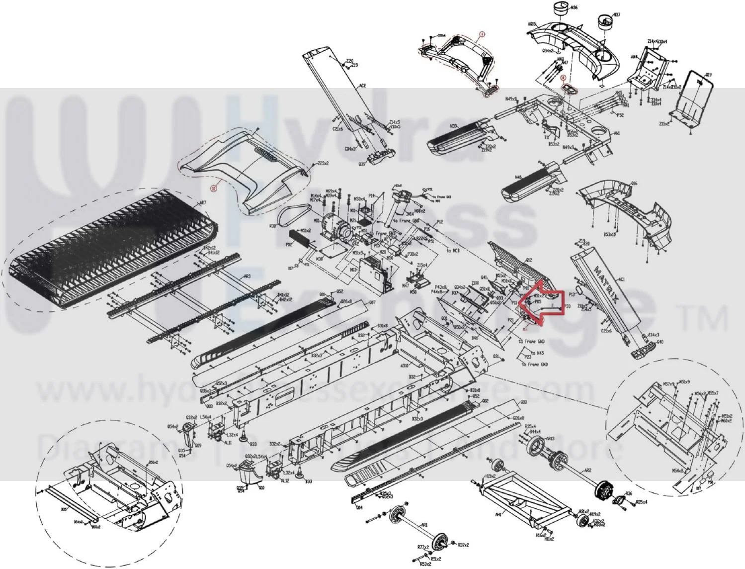 Matrix Fitness Treadmill BS Connect Wire 1000439037 - Image 2