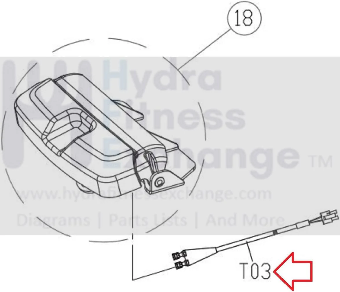 Matrix Fitness Treadmill Connect Wire 1000231004 - Image 2