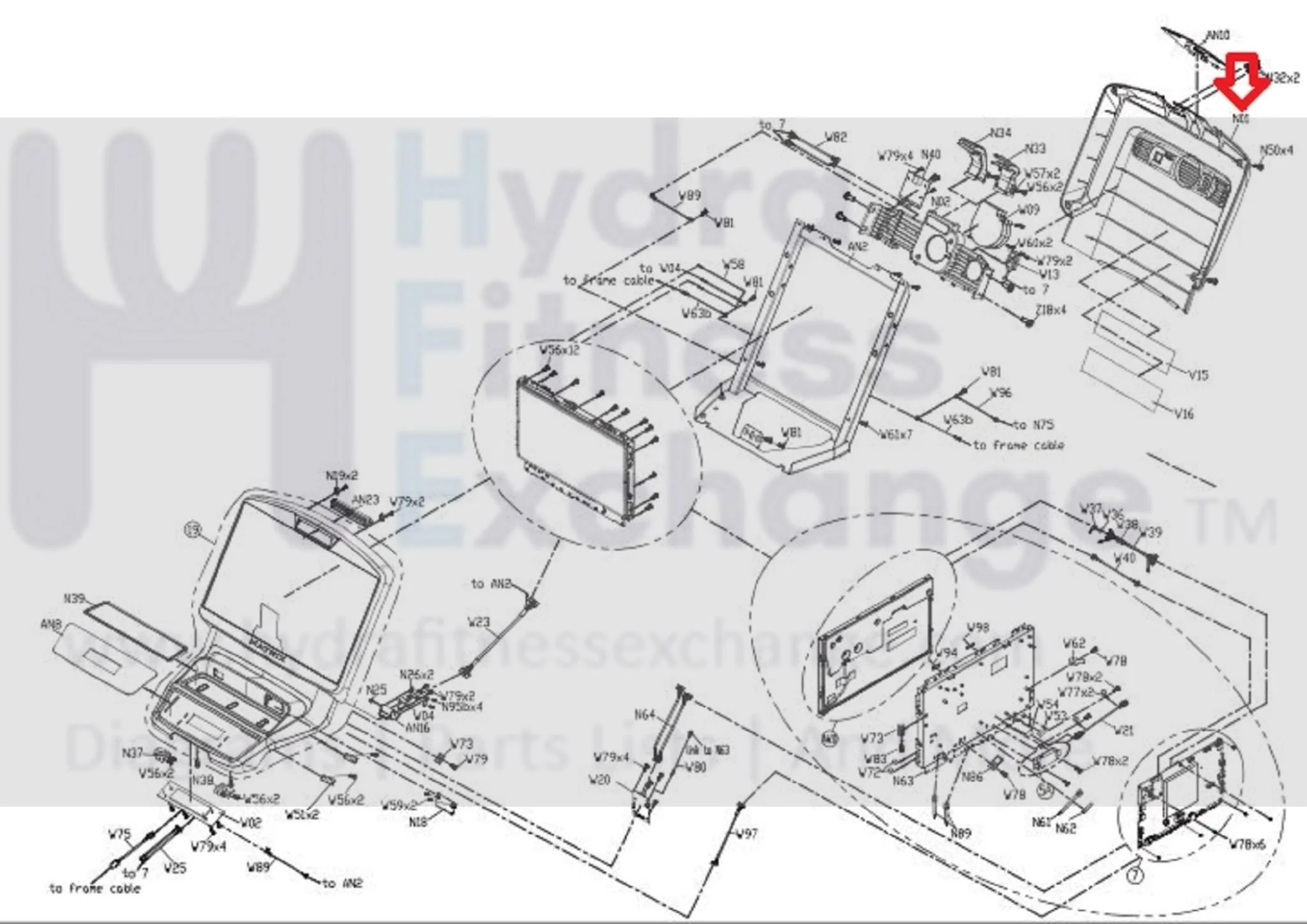 Matrix Fitness Treadmill Console Back Cover 1000226519 - Image 3