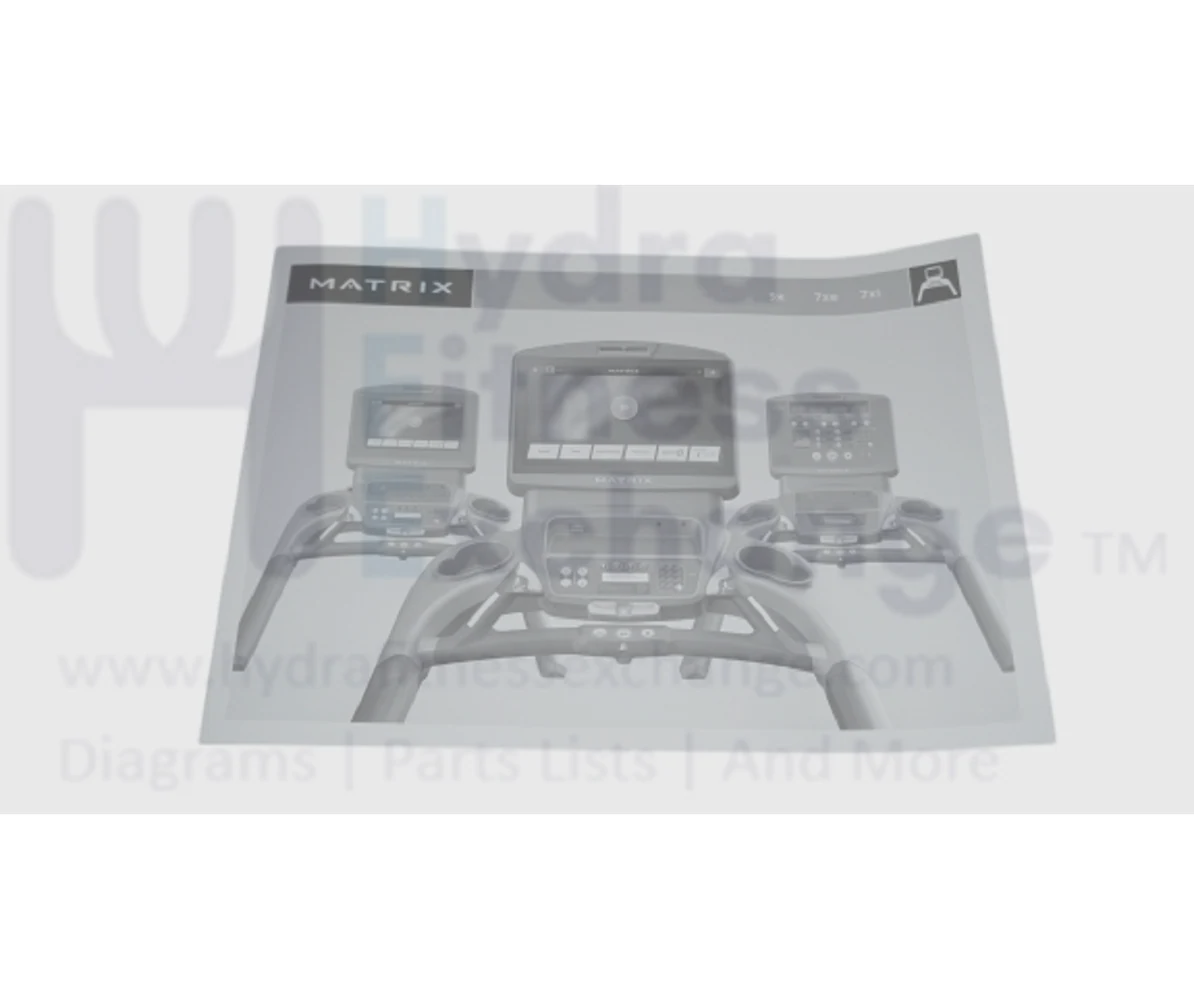 Matrix Fitness Treadmill Console English Owner's User Manual 1000387047