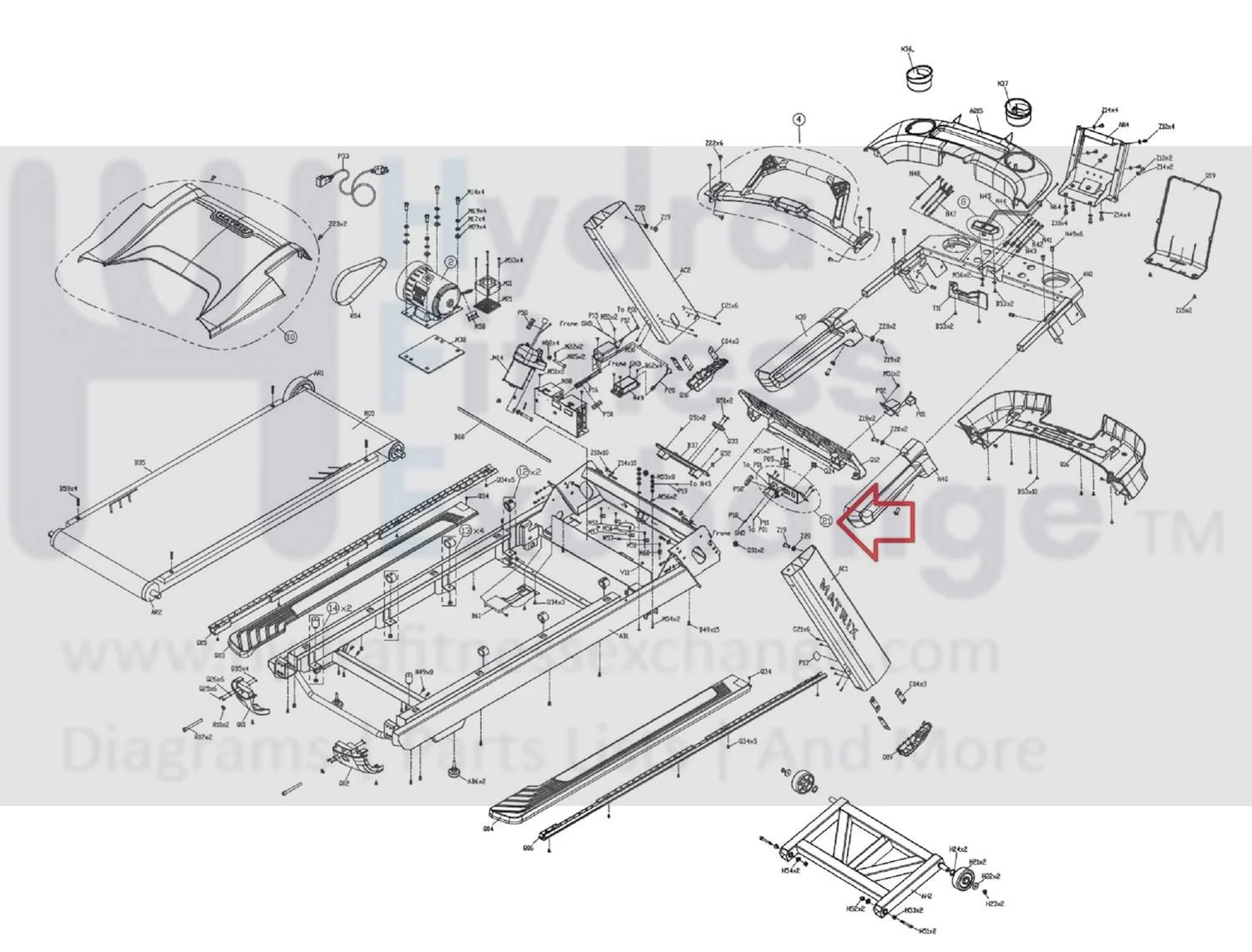 Matrix Fitness Treadmill Electronic Part Fixed Chipset 1000443252 - Image 2