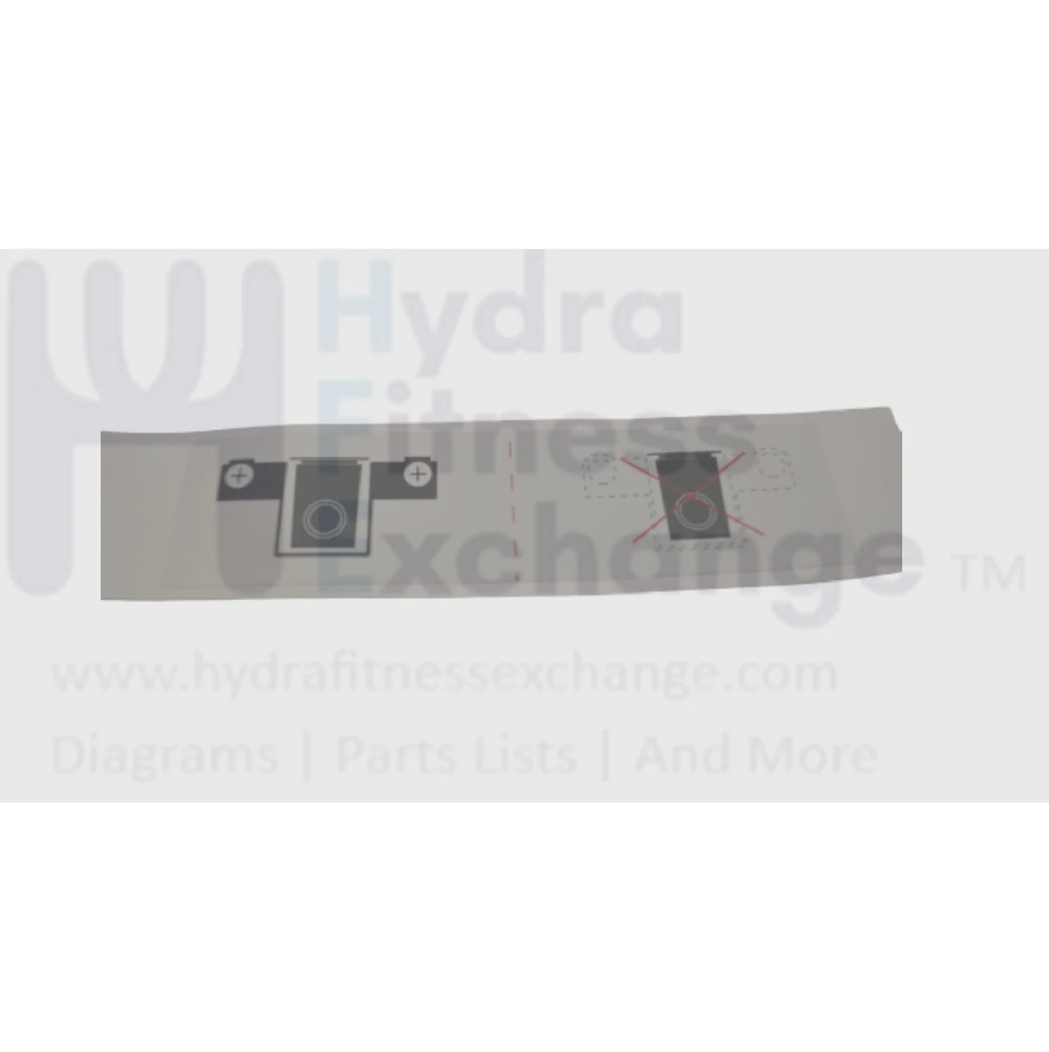 Matrix Fitness Treadmill Power Cord Bracket Warning Label 1000216443