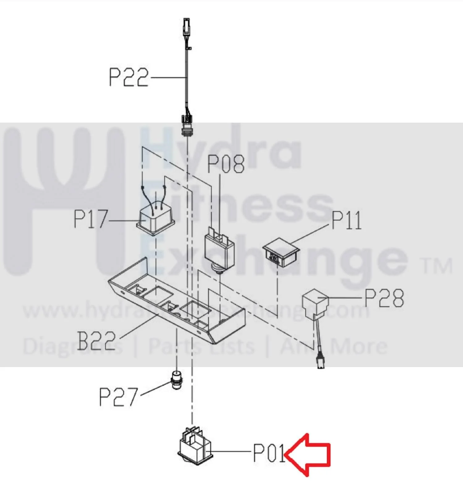 Matrix Fitness Treadmill Power Entry On Off Switch with Light 125V/250V 1000317845 - Image 3