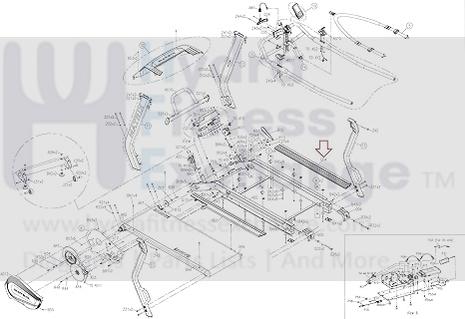 Matrix Fitness Treadmill Right Side Rail Set 1000366311 - Image 2