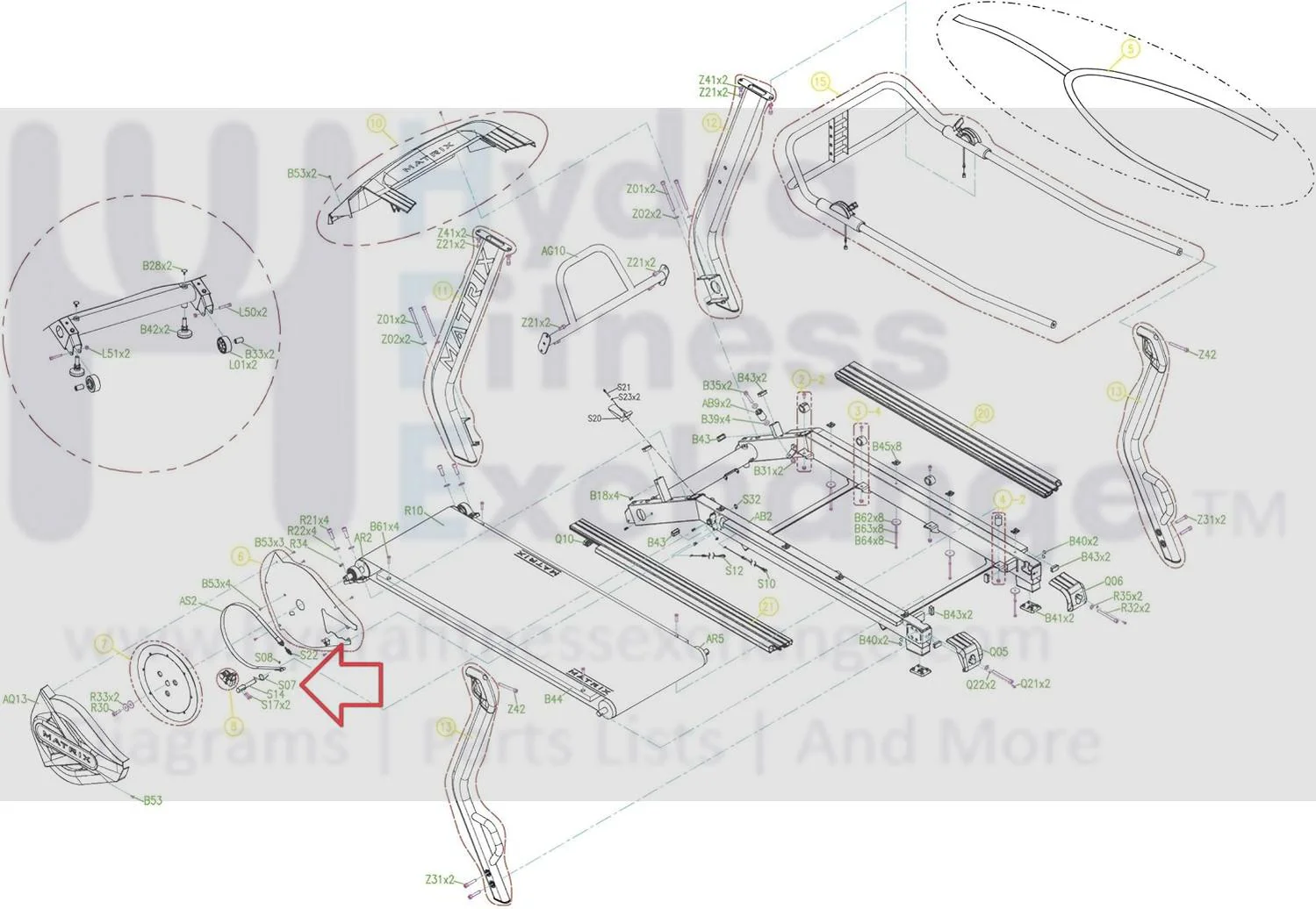 Matrix Fitness Treadmill Torsional Spring 1000360943 - Image 2