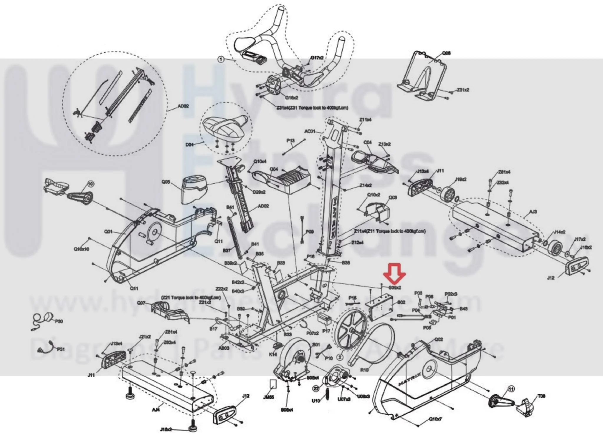 Matrix Fitness Upright Bike Button Head Phillip Screw M5 - 0.8P x 25L 004371-00 - Image 3