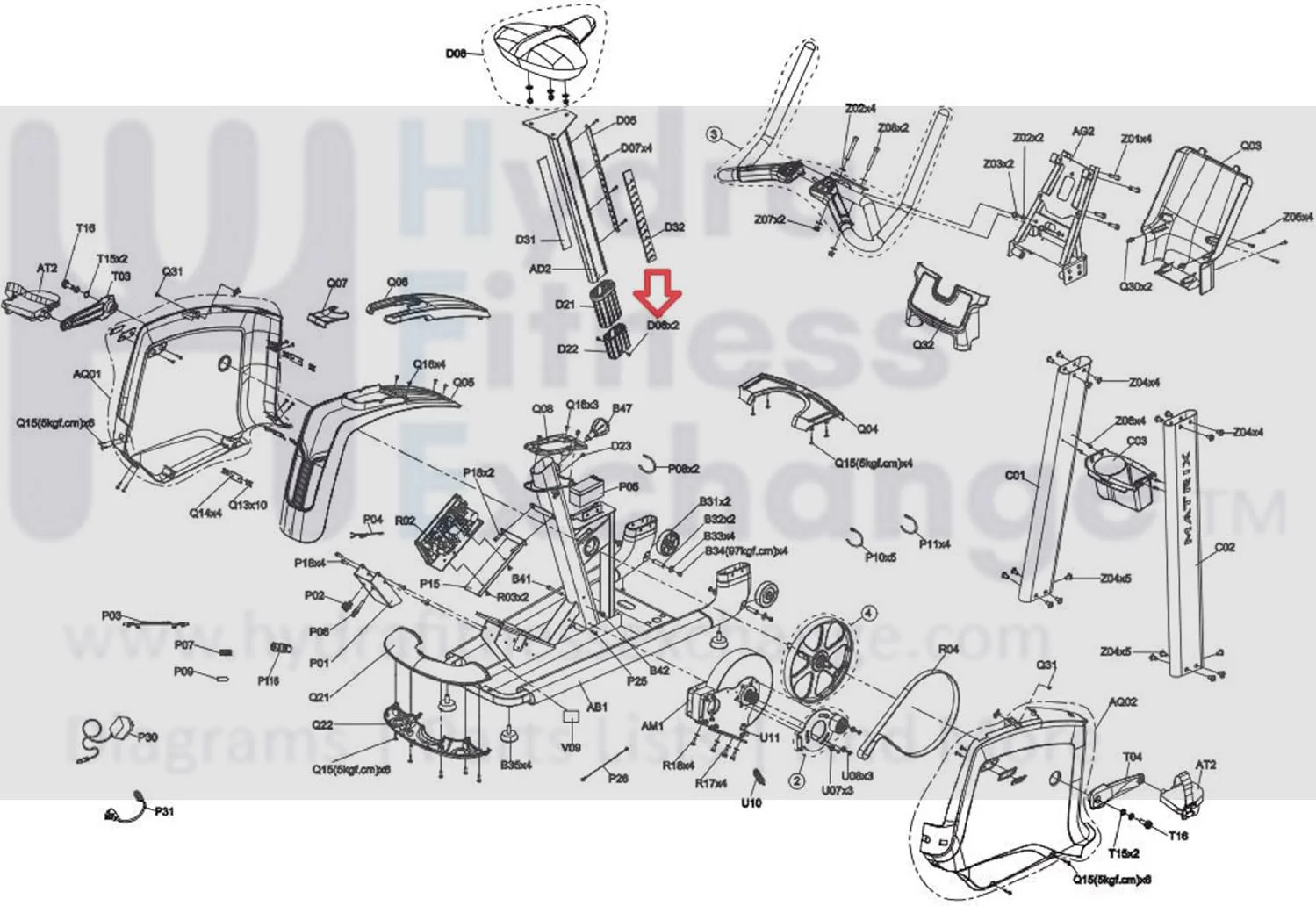 Matrix Fitness Upright Bike Flat Head Phillips Screw M4 - 0.7P x 10L 004433-00 - Image 2