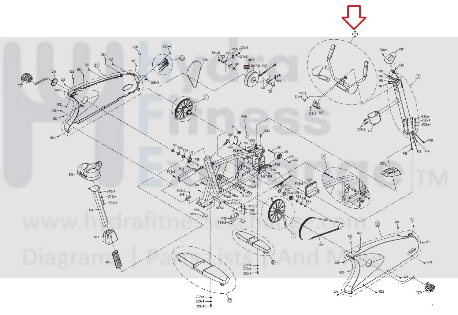 Matrix Fitness Upright Bike Handlebar Set 0000087912 - Image 2