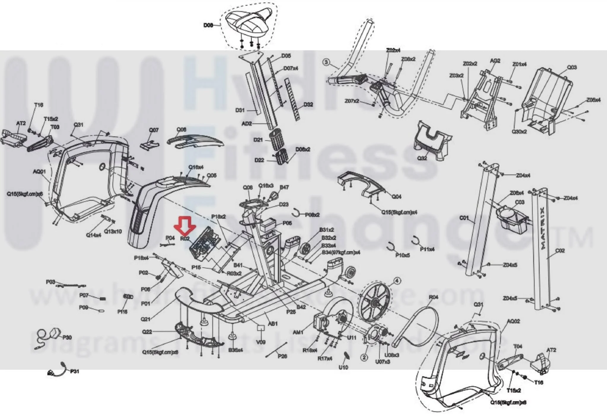 Matrix Fitness Upright Bike Lower Motor Control Board Controller 1000347632 - Image 3