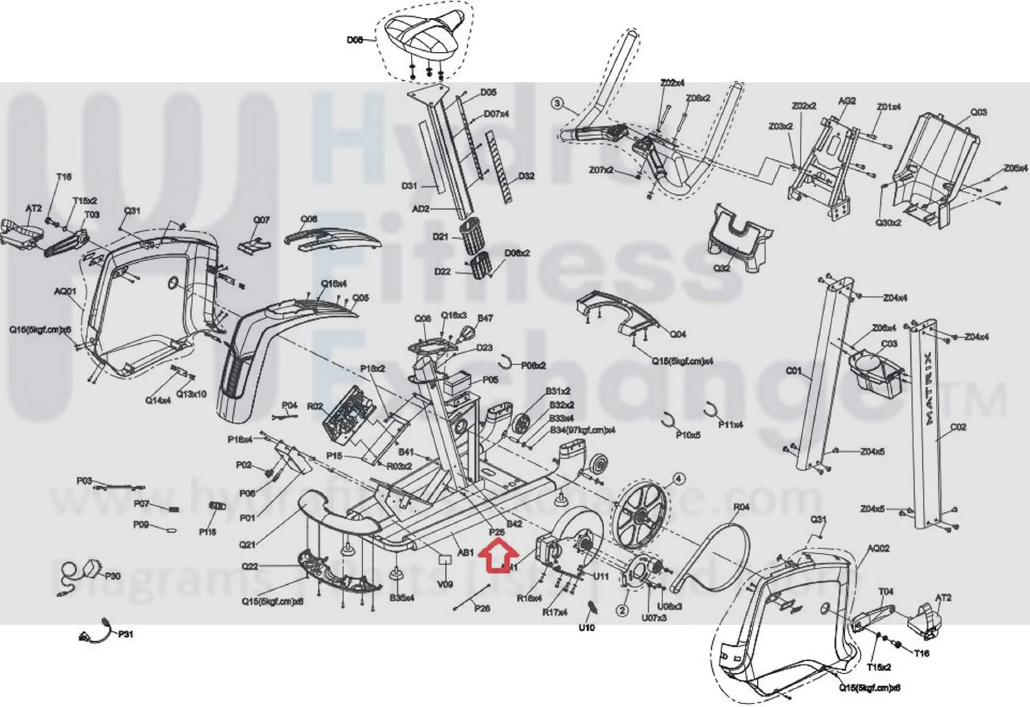 Matrix Fitness Upright Bike Phillip Button Head Screw M5 x 10L 1000417018 - Image 2