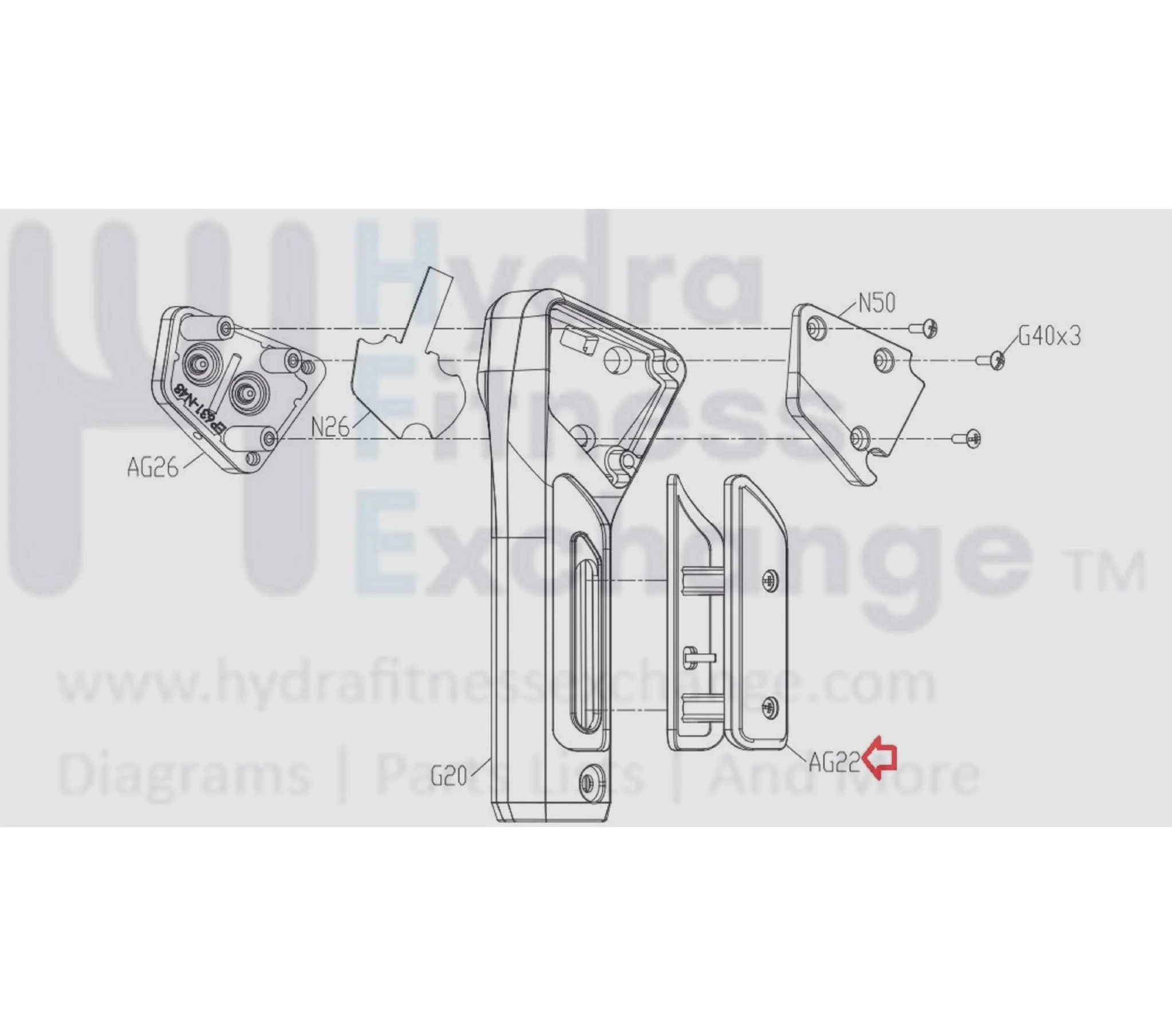Matrix Fitness Upright Bike Right Pulse Grip Sensor Set 1000438707 - Image 2