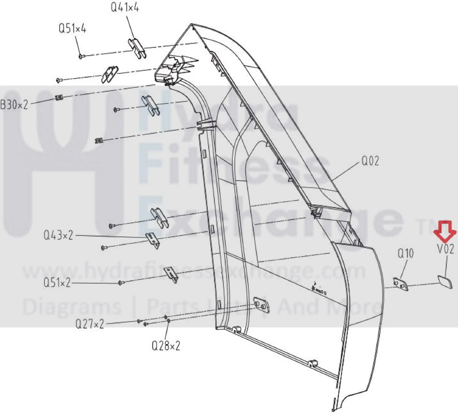 Matrix Retail C50 XR XIR XER C50-02 Stepper Step Right Model Decal 1000404474 - Image 2