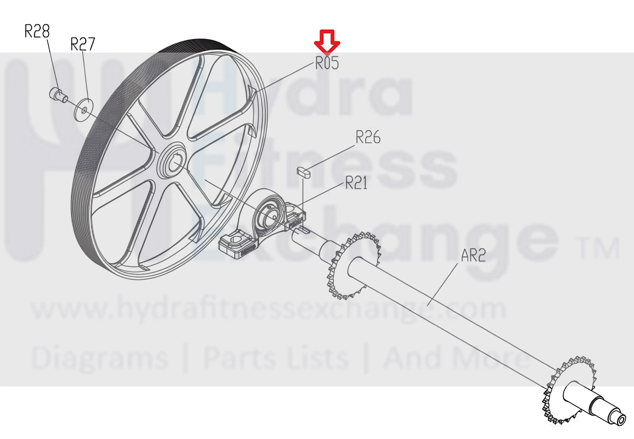 Matrix Retail CS31 CS38 CS36 Stepper Step Flywheel Pulley 1000404330 - Image 3