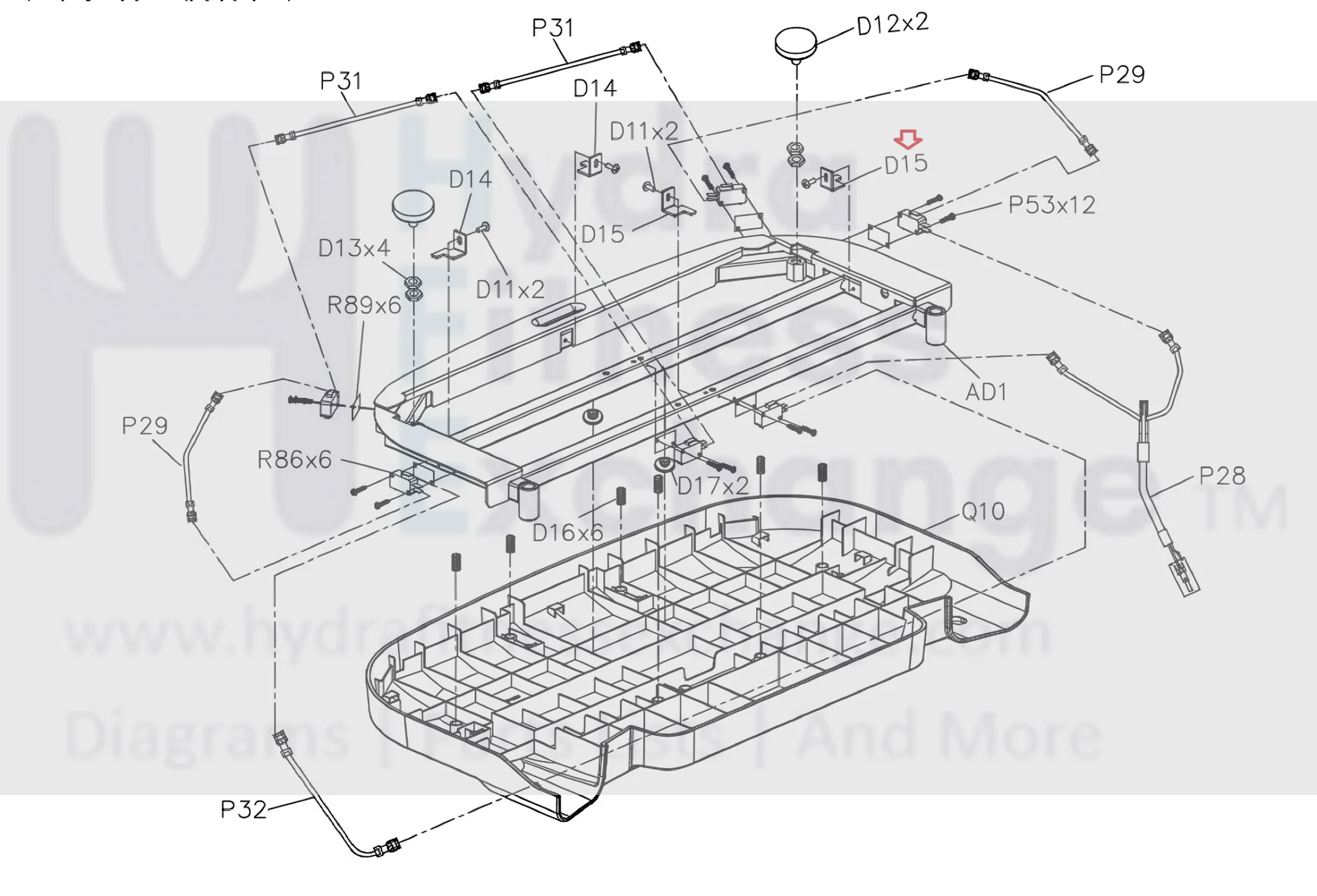 Matrix Retail CS31 CS38 CS36 Stepper Step Frame Location Plate 1000445878 - Image 3