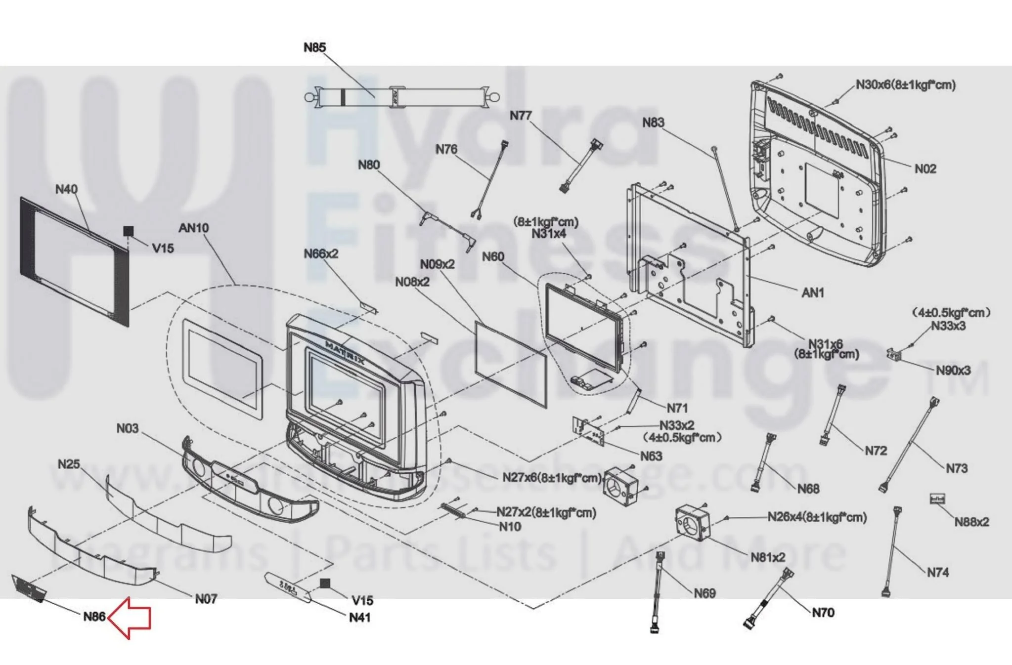 Matrix Retail CTM1026 CTM1027 CTM1028 CTM1029 TM1026 Treadmill Synthetic Paper Warning Label 1000458861 - Image 3